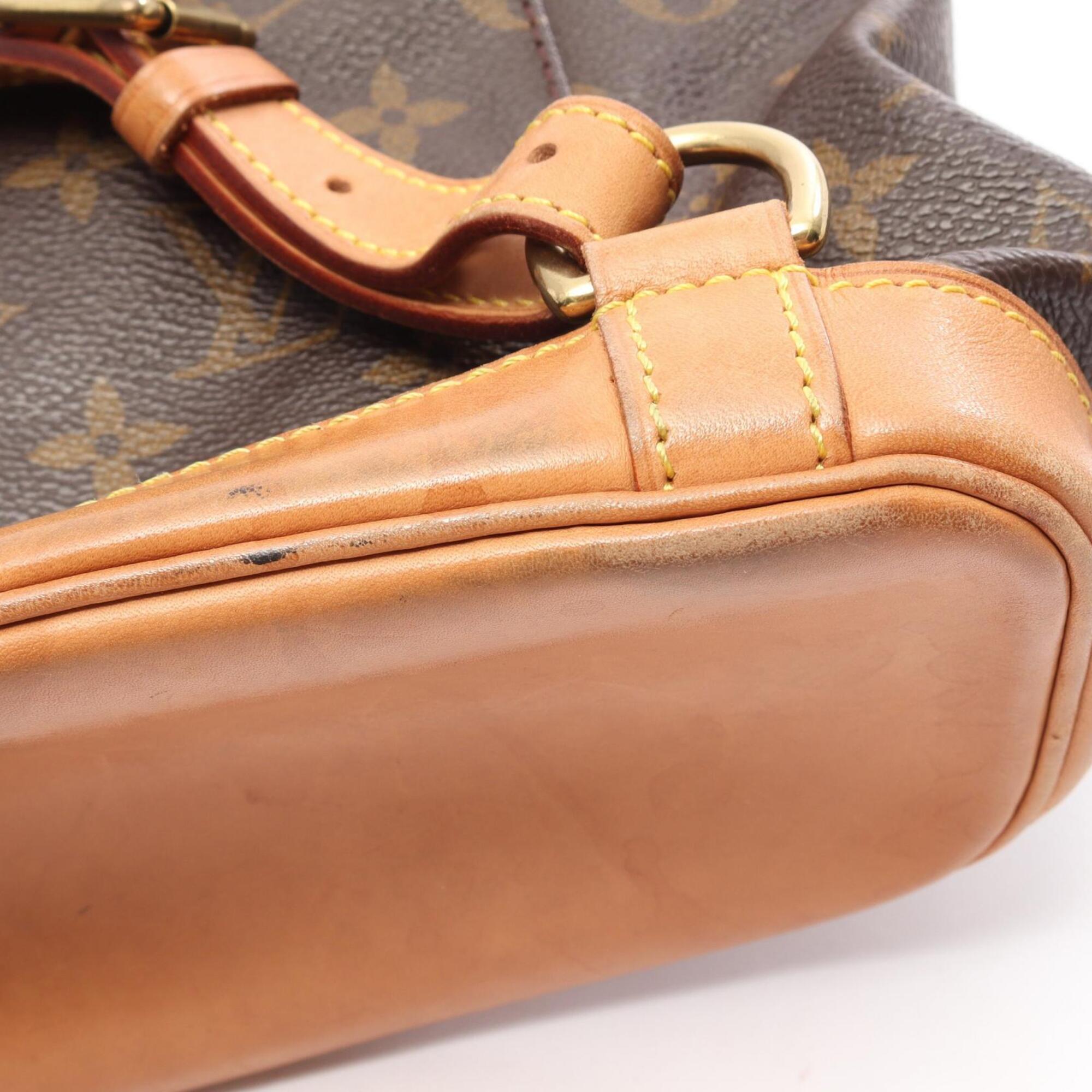 Louis Vuitton Brown Coated Canvas Pvc Monogram Leather Backpack Handbag (Pre-Owned)