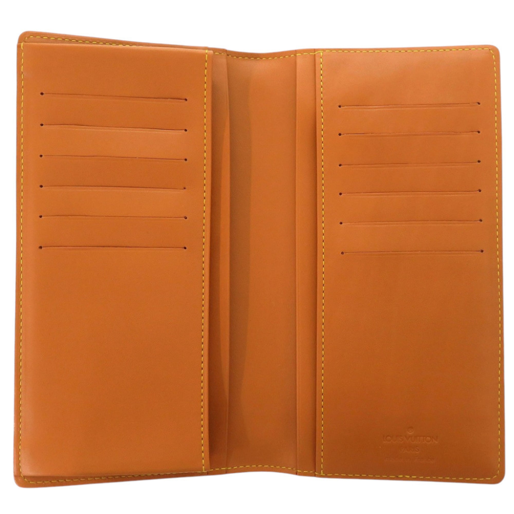 Louis Vuitton Caramel Leather Long Wallet (Bi-Fold) (Pre-Owned)