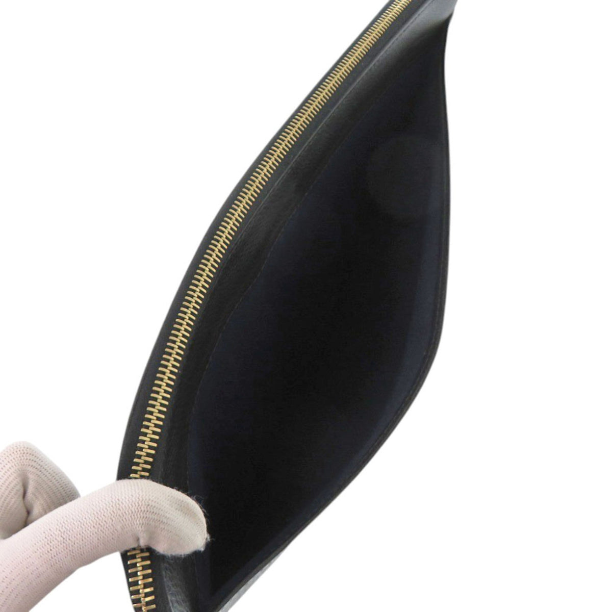 Dunhill Black Leather Clutch Bag (Pre-Owned)