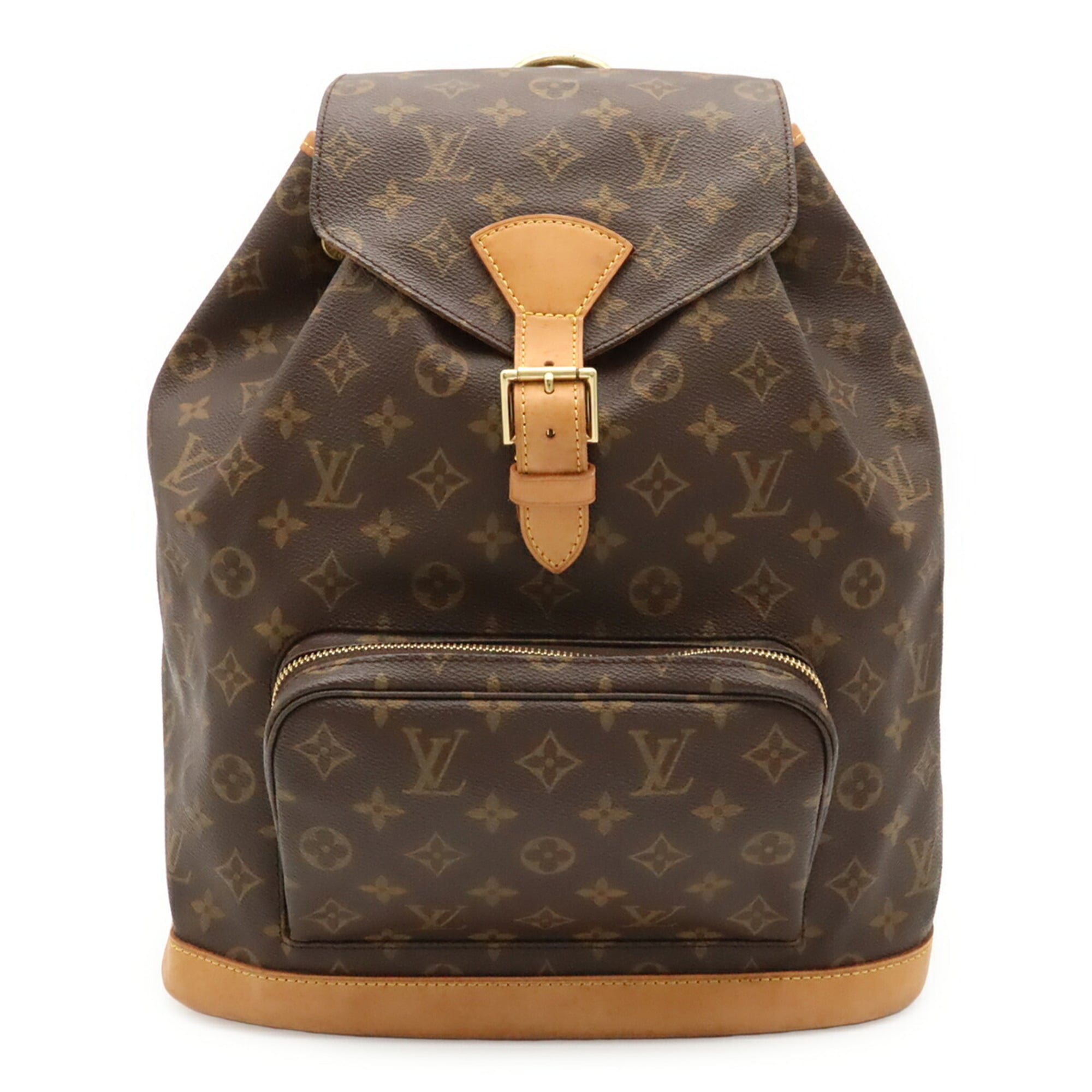 Louis Vuitton Brown Monogram Canvas Backpack Shoulder Bag (Pre-Owned)