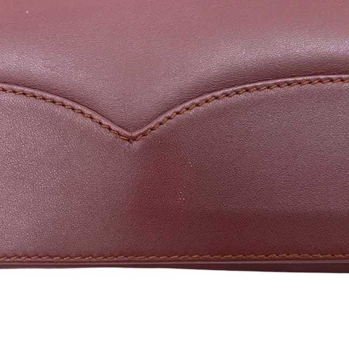 Cartier Must Bordeaux Leather Clutch Bag Handbag (Pre-Owned)