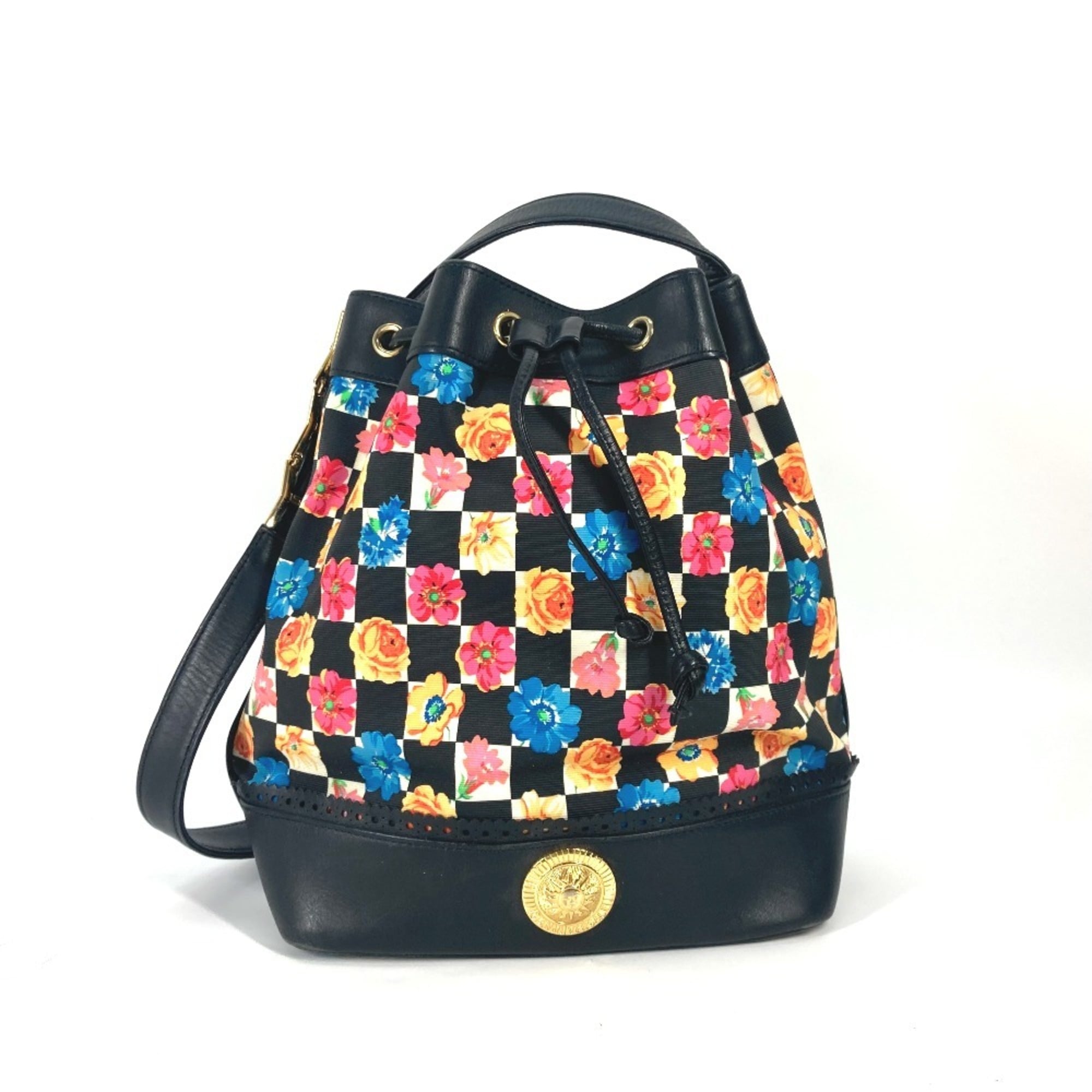 Versace Black Multi-Color Pvc Shoulder Bag (Pre-Owned)