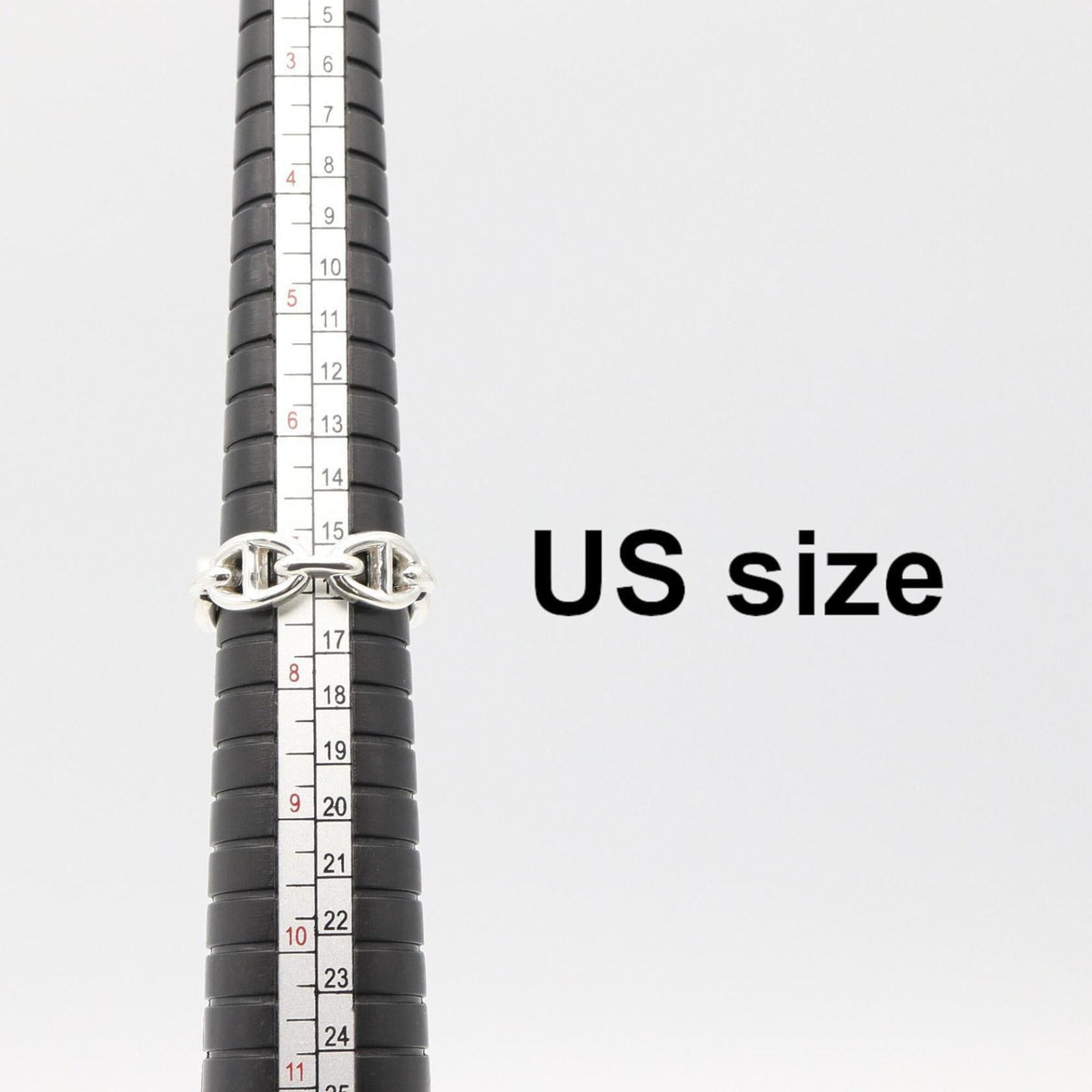Hermes Silver Silver 925 Band Ring (Pre-Owned)