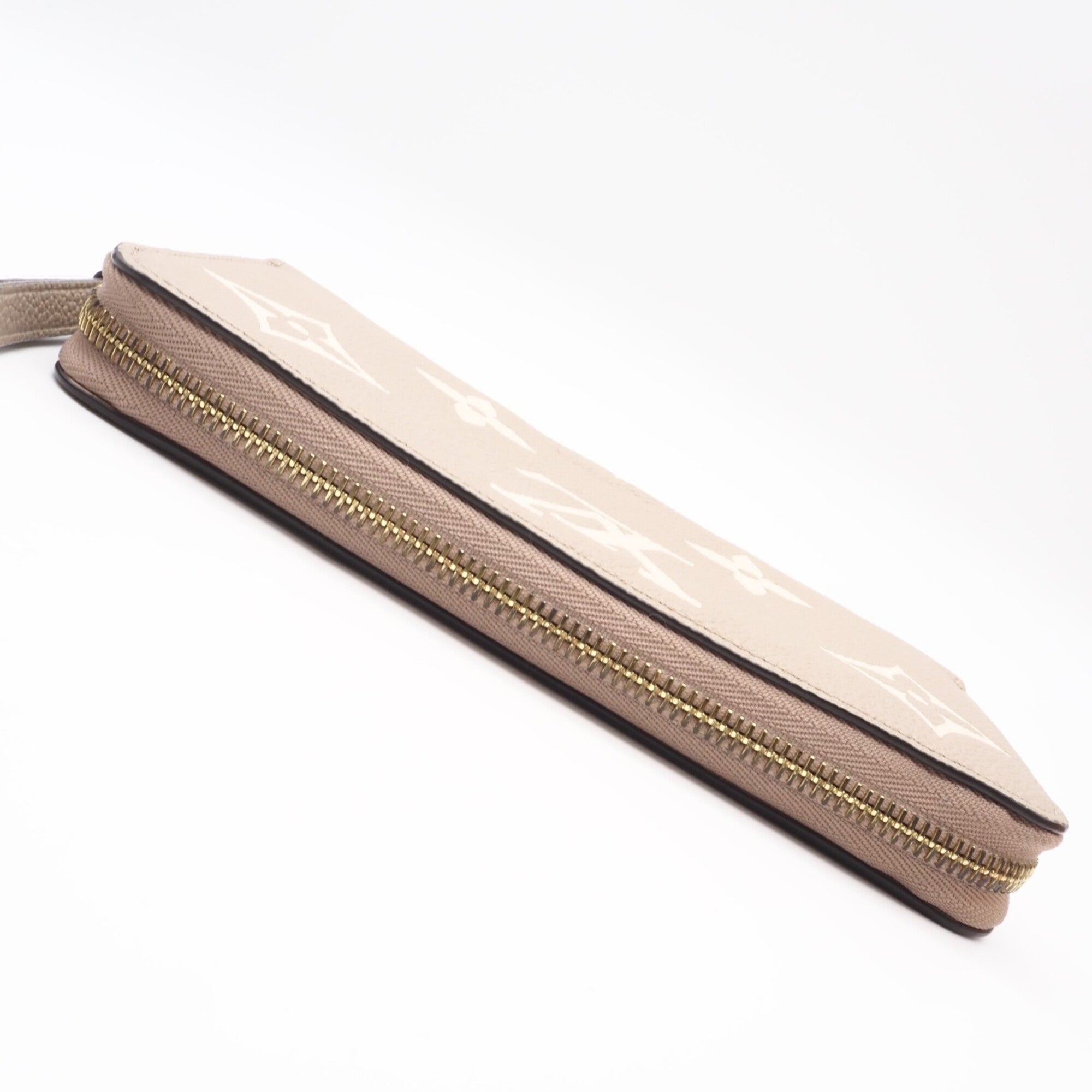 Louis Vuitton Monogram Empreinte Beige Leather Long Wallet (Bi-Fold) (Pre-Owned)