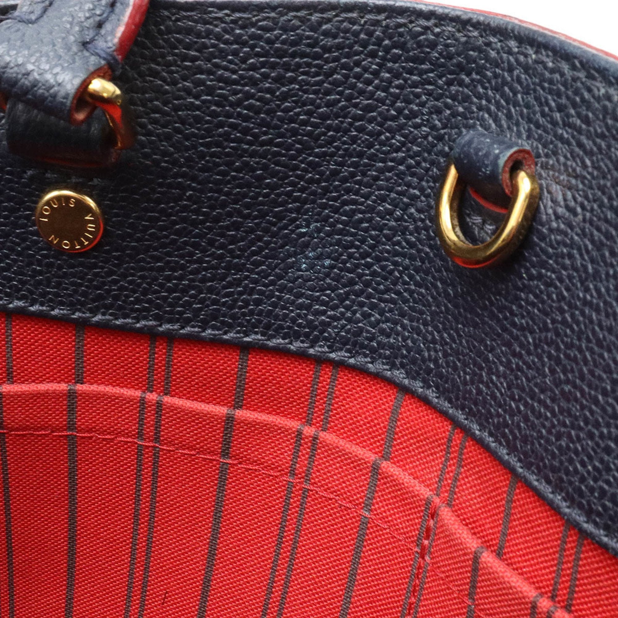 Louis Vuitton Marine Rouge Navy Red Color Monogram Empreinte Handbag Shoulder Bag (Pre-Owned)