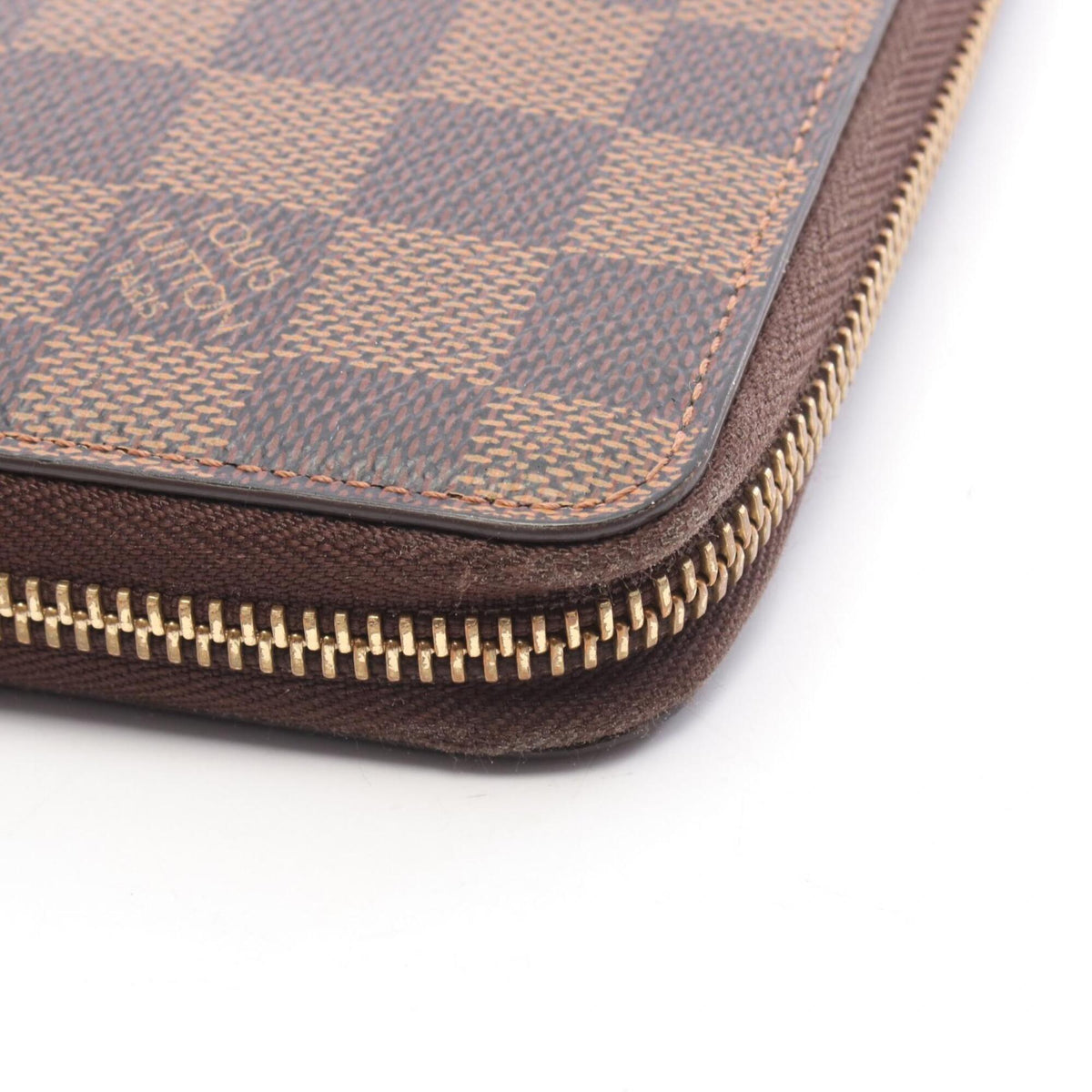 Louis Vuitton Brown Leather Pvc Long Wallet (Bi-Fold) (Pre-Owned)