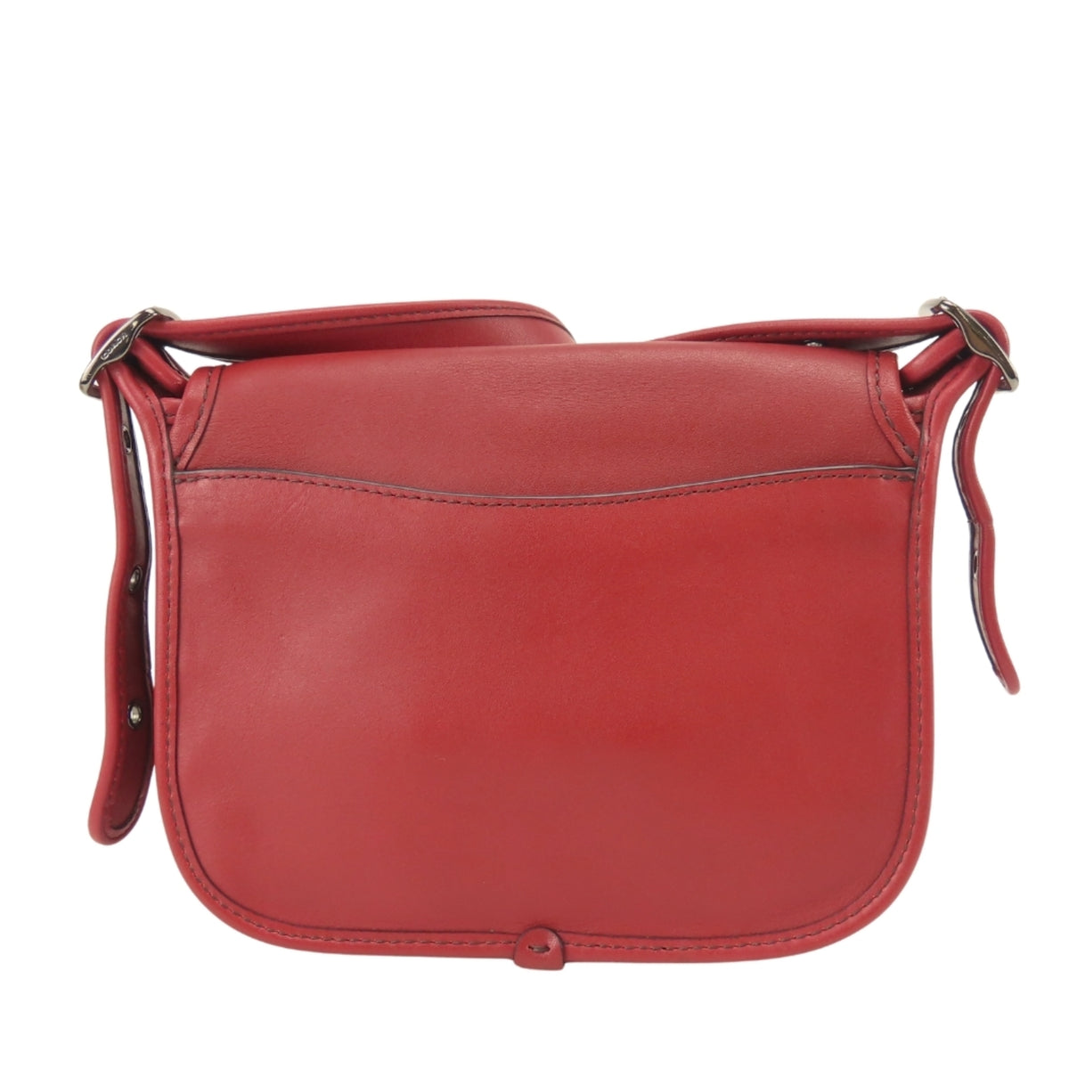 Coach Red Color Leather Pochette Shoulder Bag (Pre-Owned)