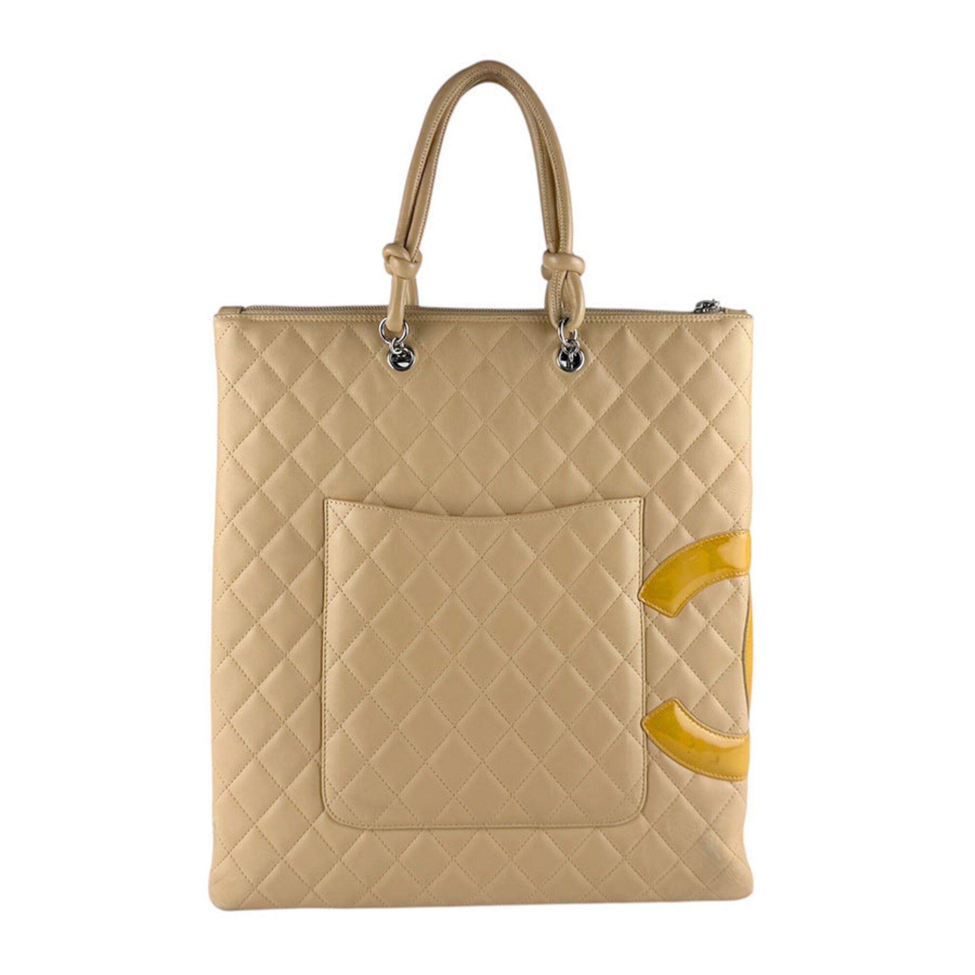Chanel Beige Leather Handbag (Pre-Owned)