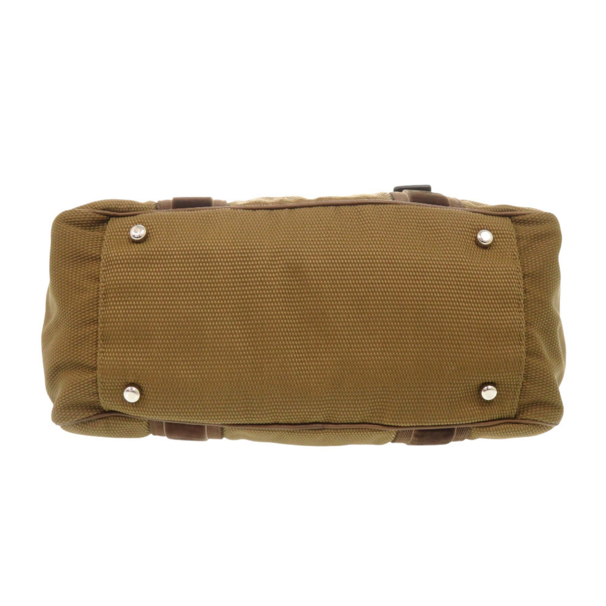 Yves Saint Laurent Brown Canvas Handbag (Pre-Owned)