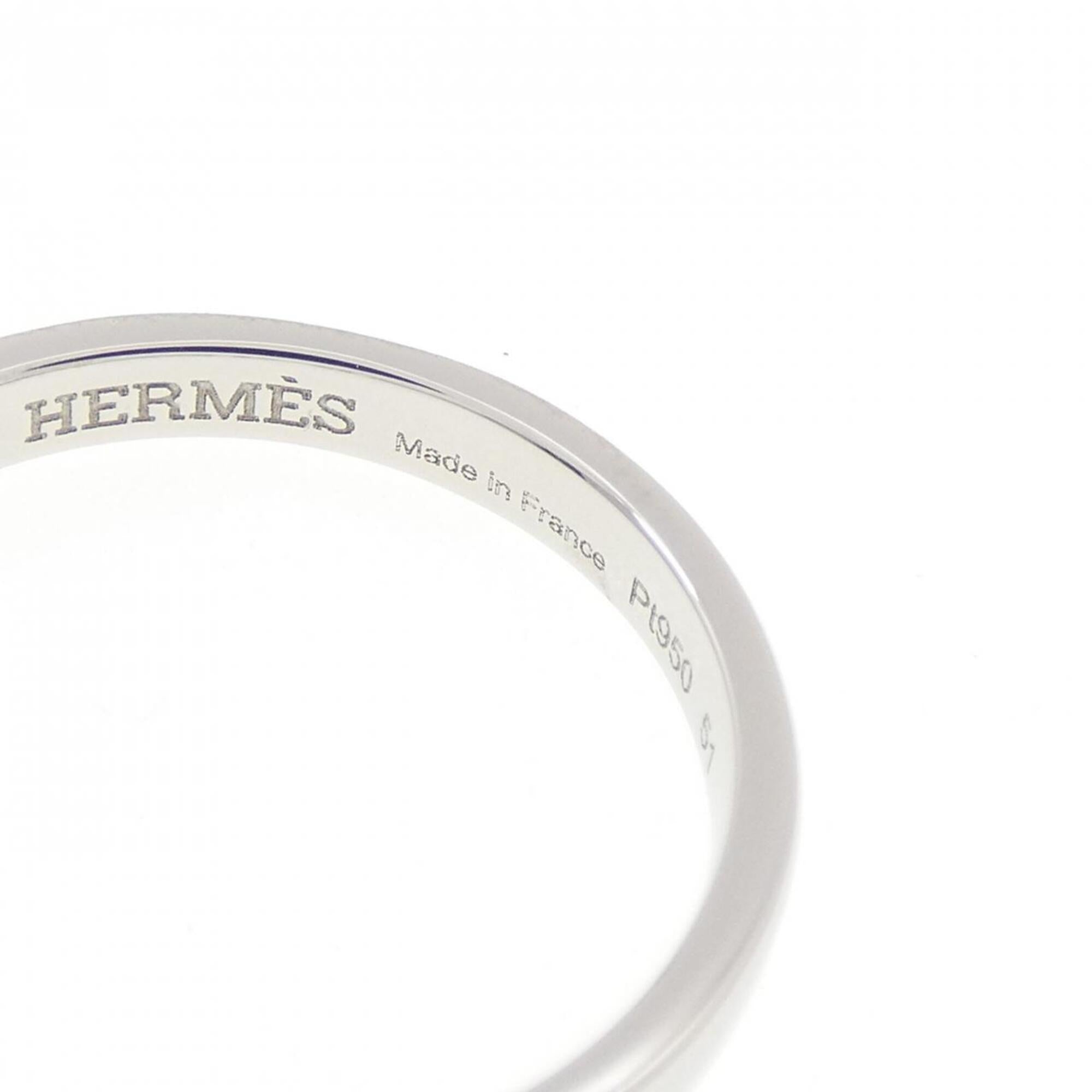 Hermes Platinum 950 Band Ring (Pre-Owned)