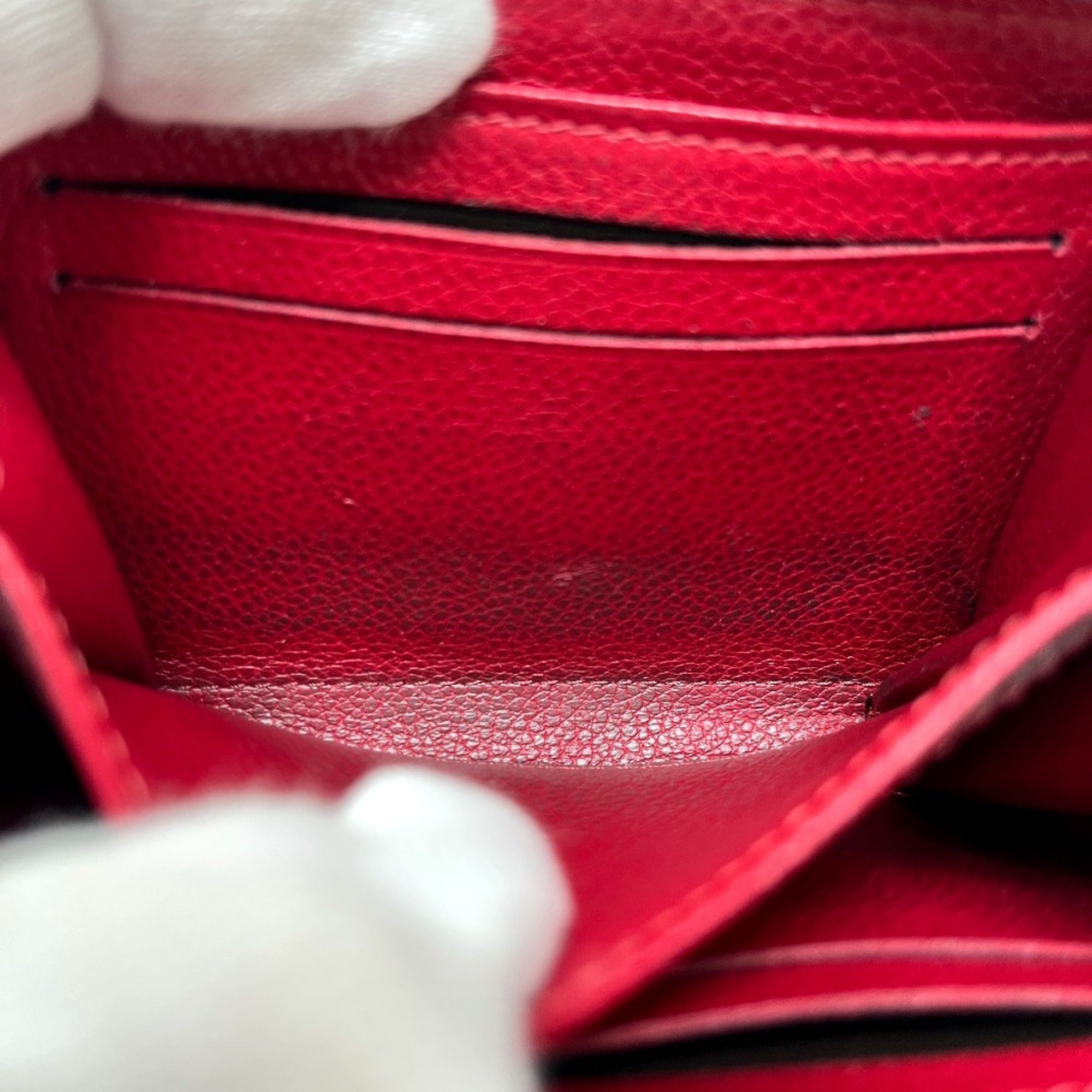 Louis Vuitton Monogram Empreinte Red Color Monogram Empreinte Coin Purse/Coin Case (Pre-Owned)