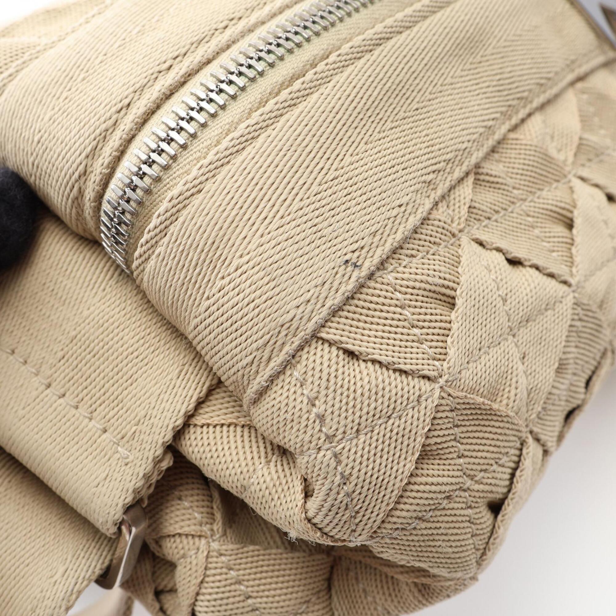Bottega Veneta Beige Canvas Fanny Pack Handbag (Pre-Owned)