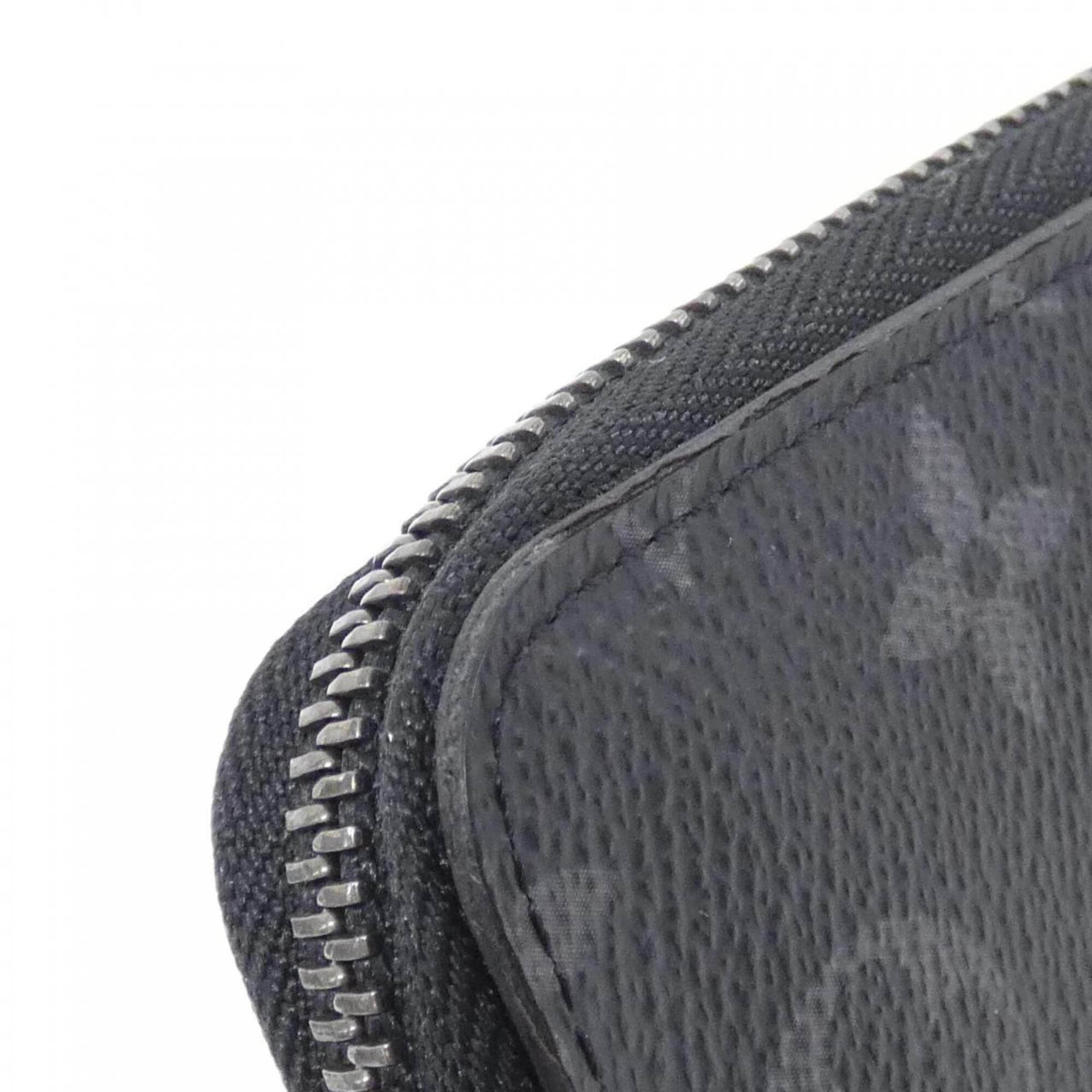 Louis Vuitton Black Coated Canvas Long Wallet (Bi-Fold) (Pre-Owned)