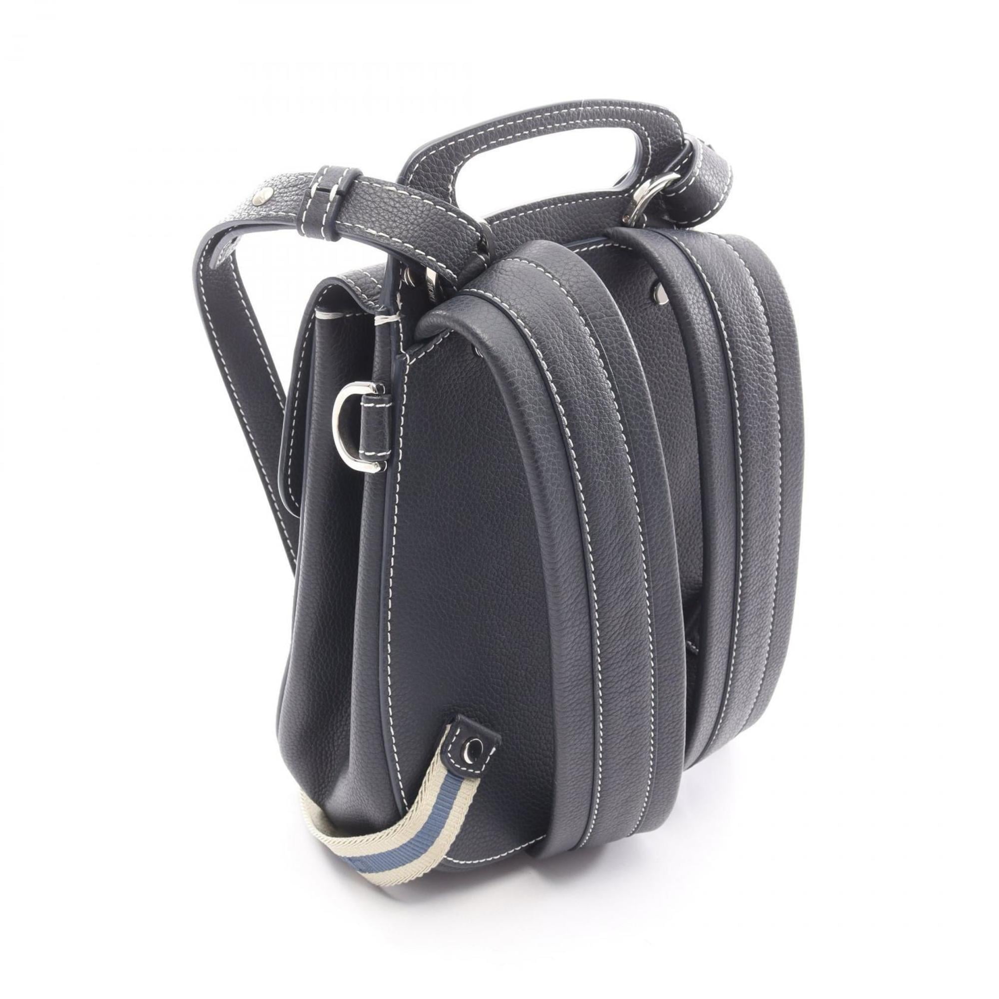 Christian Dior Navy Leather Backpack (Pre-Owned)