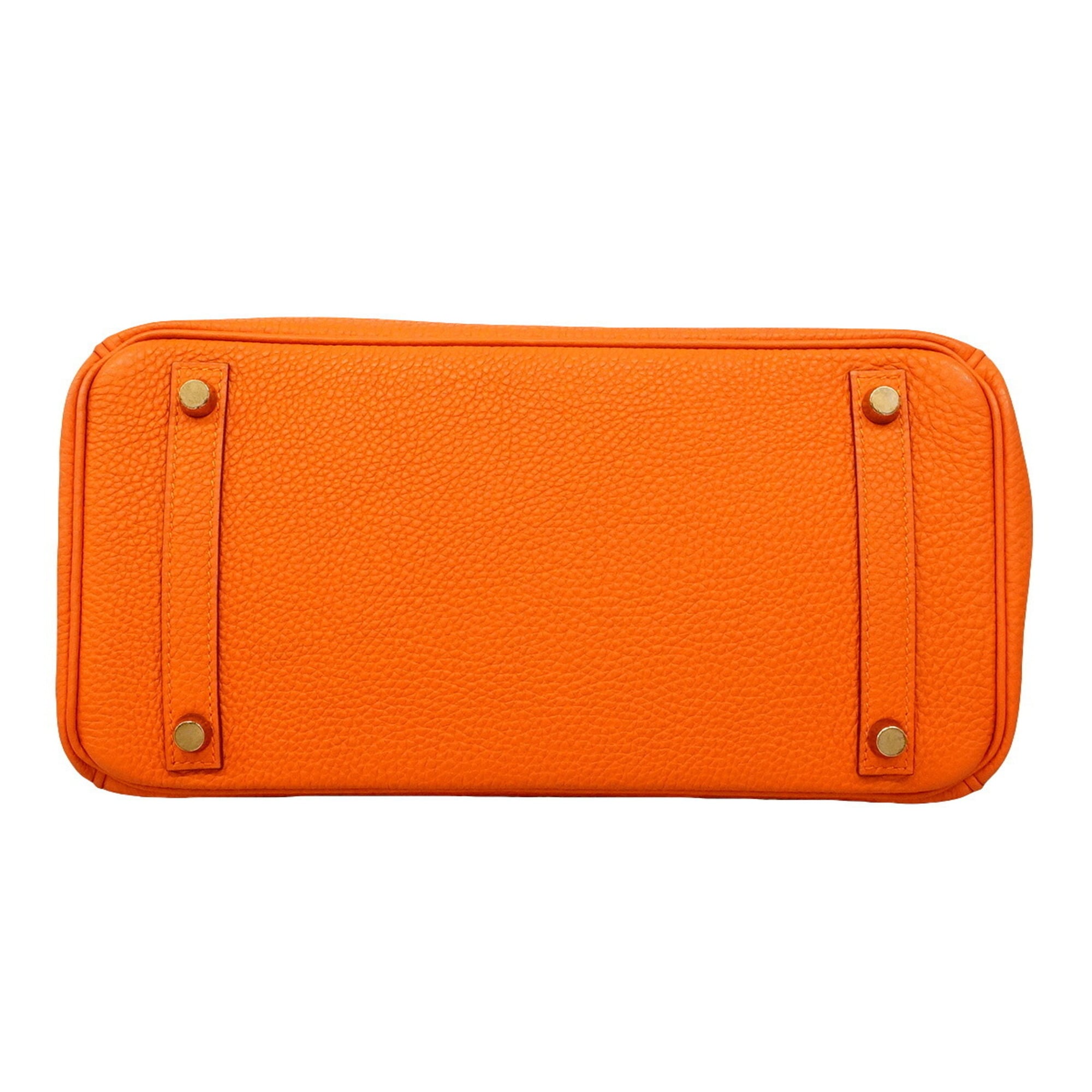 Hermes Orange Togo Leather Handbag (Pre-Owned)