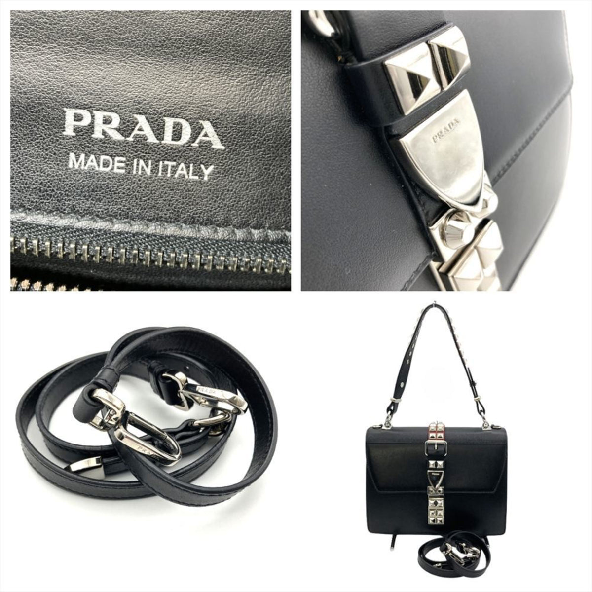 Prada Black Leather Shoulder Bag (Pre-Owned)