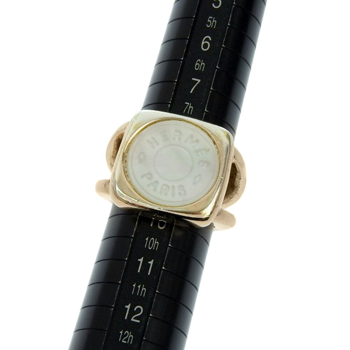 Hermes Gold Plating Shell Band Ring (Pre-Owned)