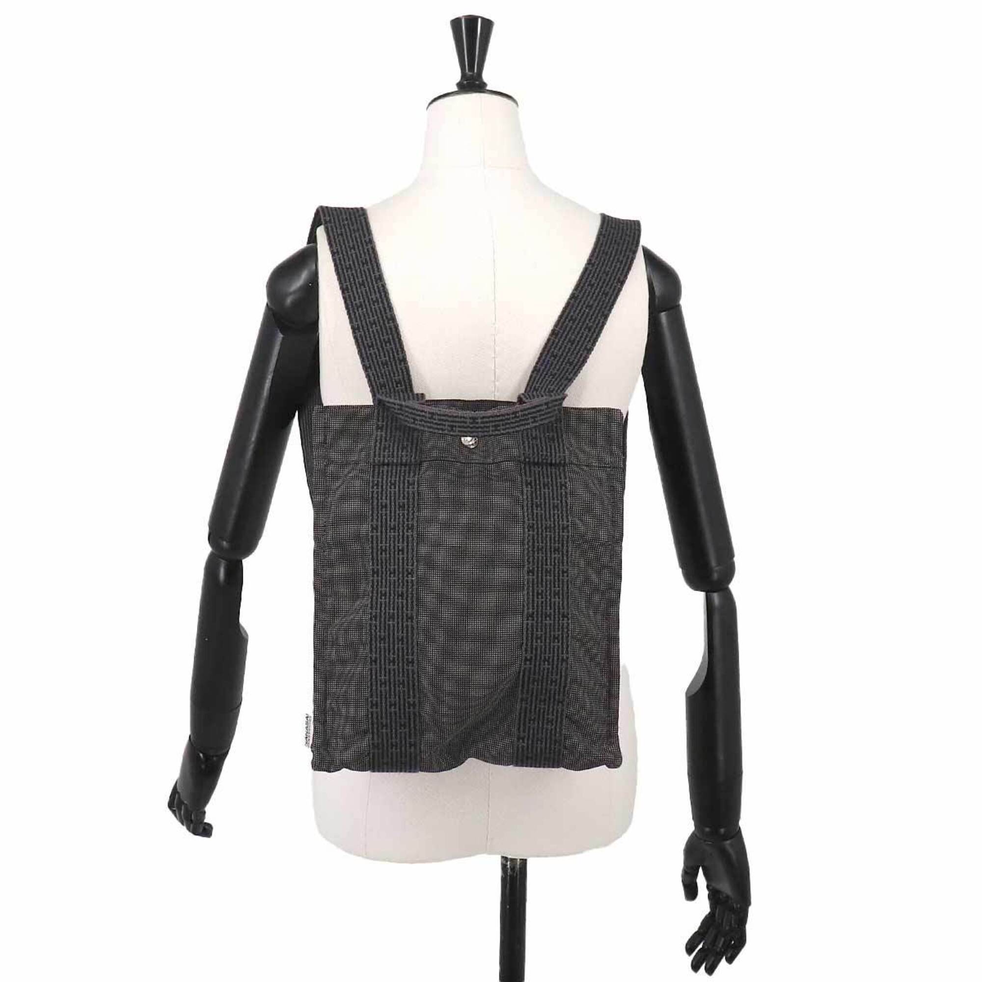 Hermes Gray Canvas Backpack (Pre-Owned)