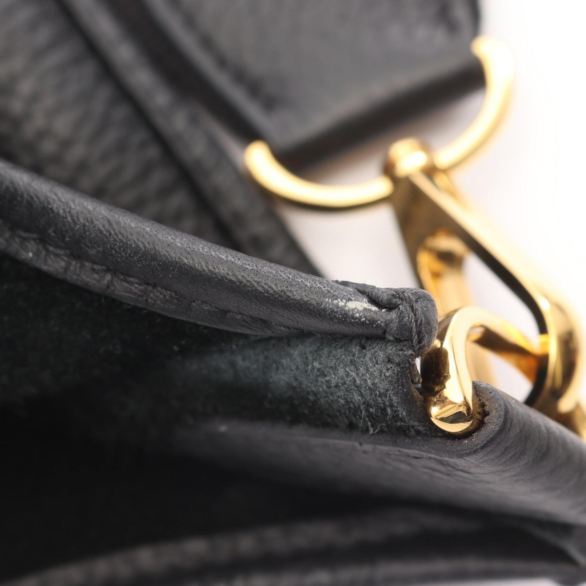 Hermes Black Taurillon Clemence Leather Handbag Shoulder Bag (Pre-Owned)