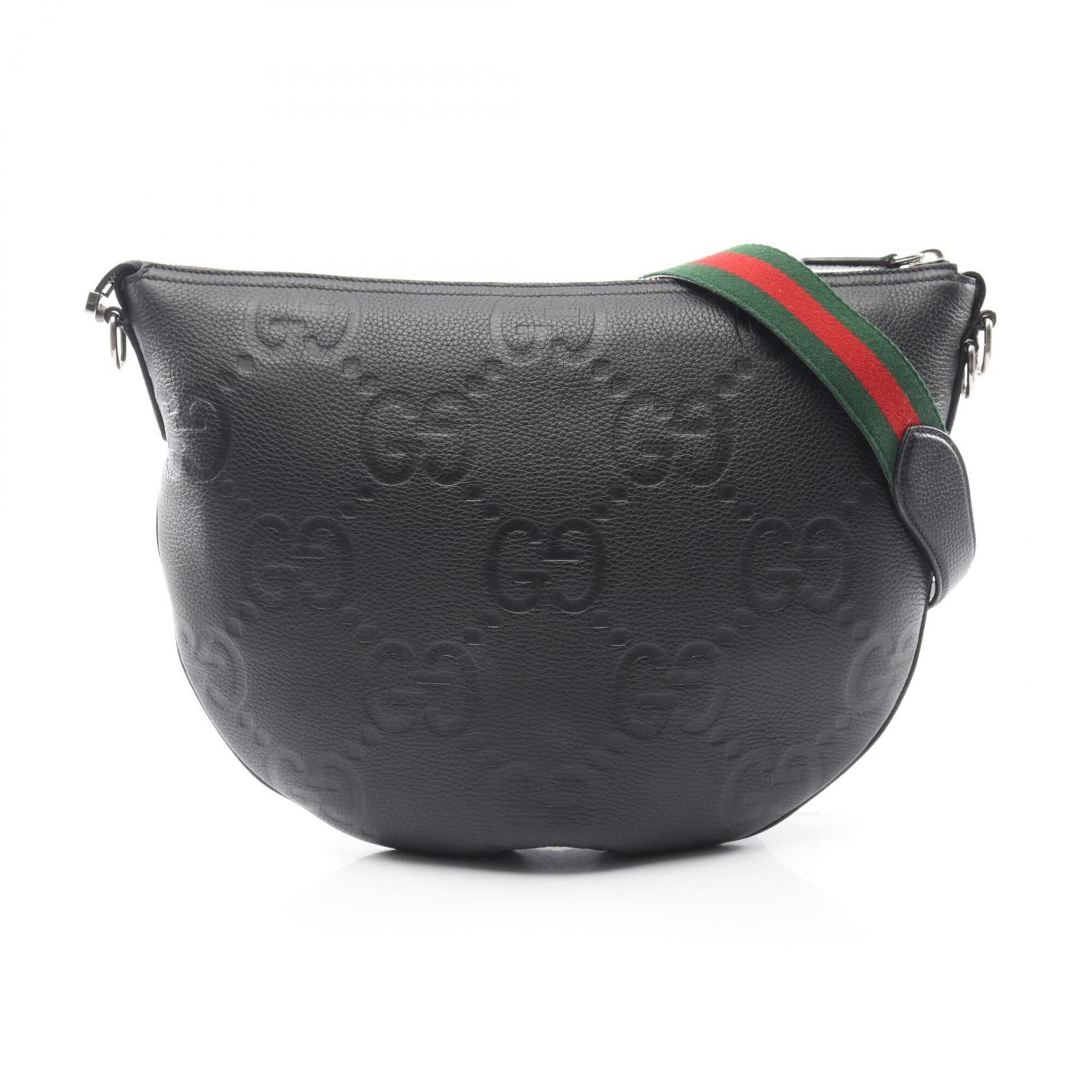 Gucci Black Leather Handbag Shoulder Bag (Pre-Owned)