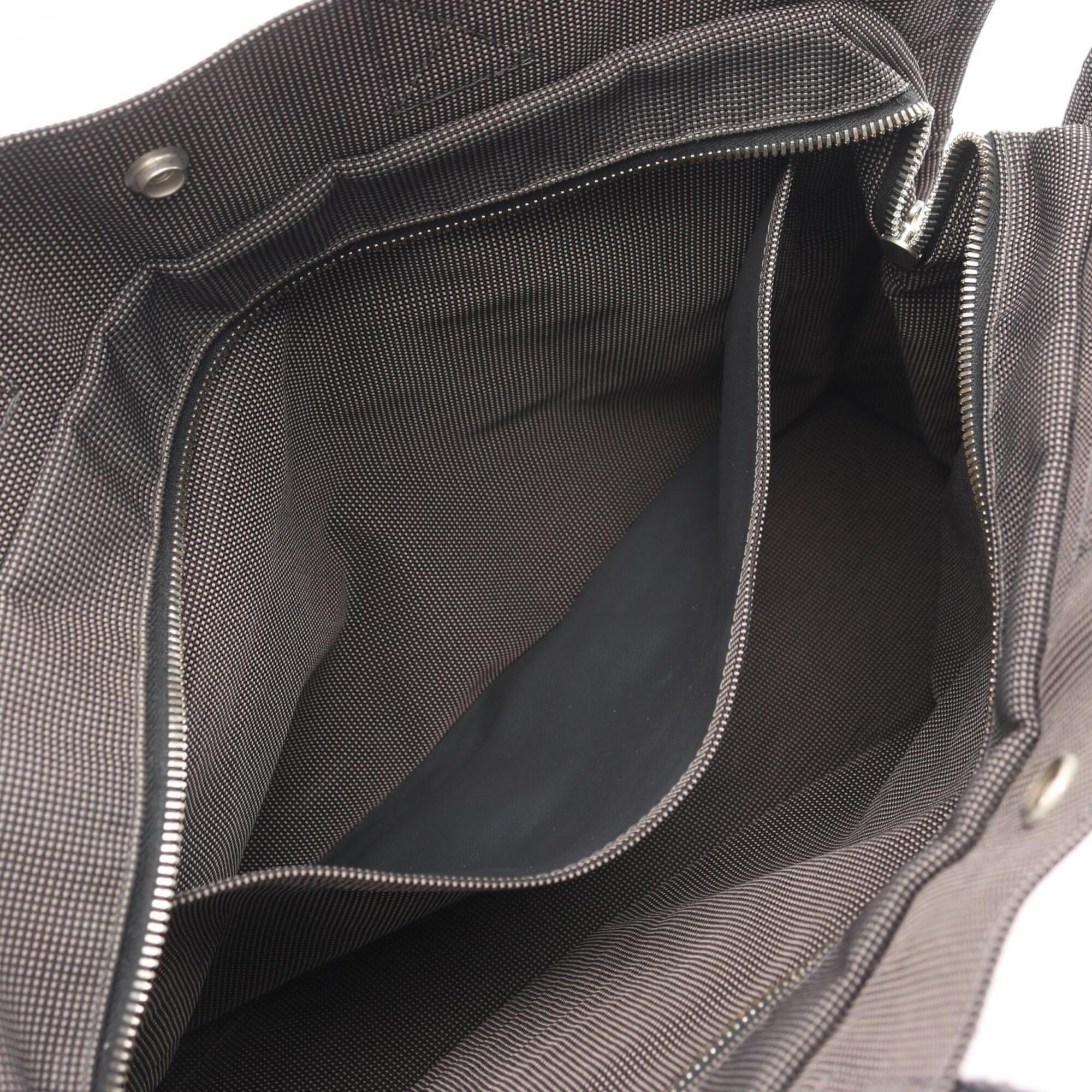 Hermes Gray Nylon Canvas Handbag Tote Bag (Pre-Owned)