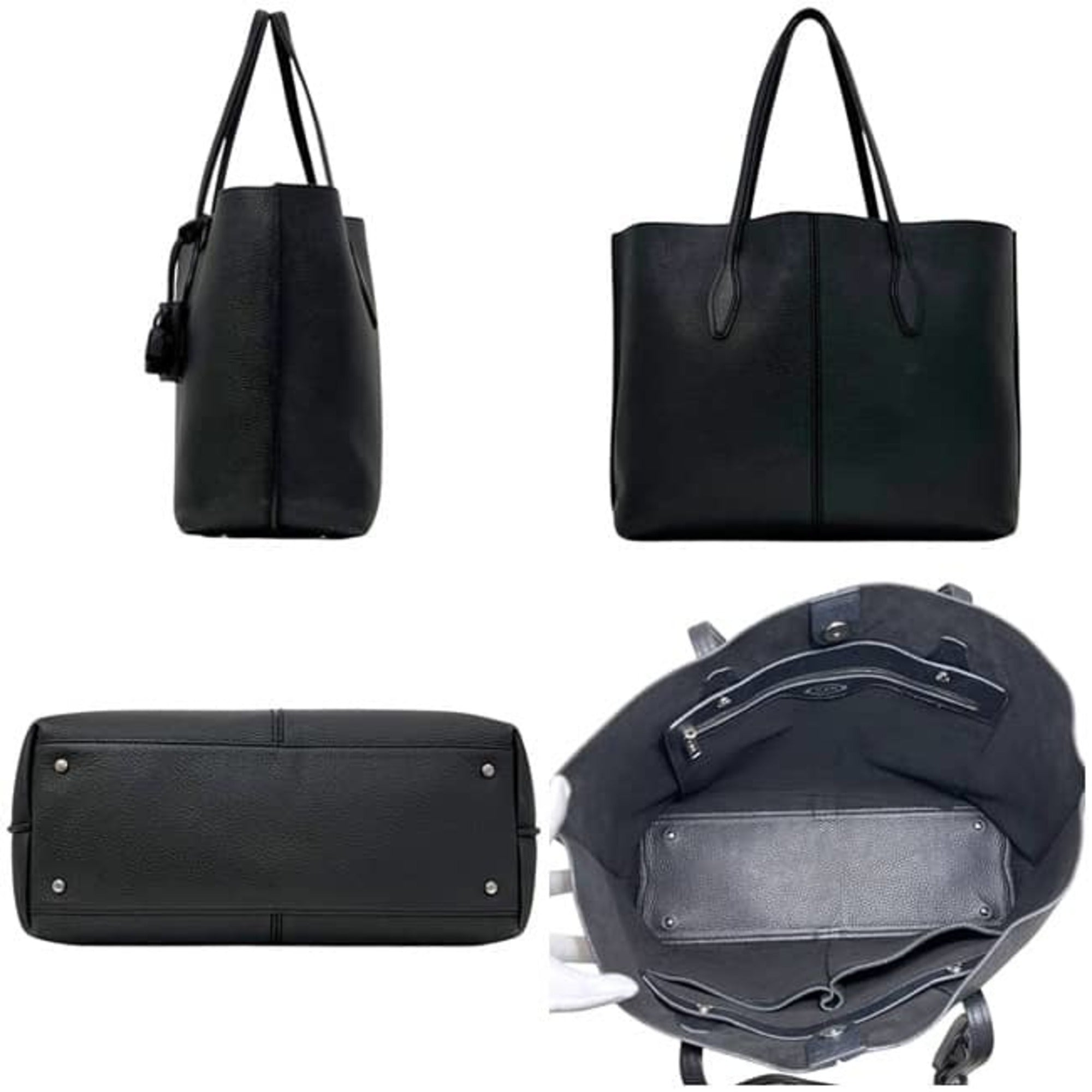Tod's Black Leather Tote Bag (Pre-Owned)
