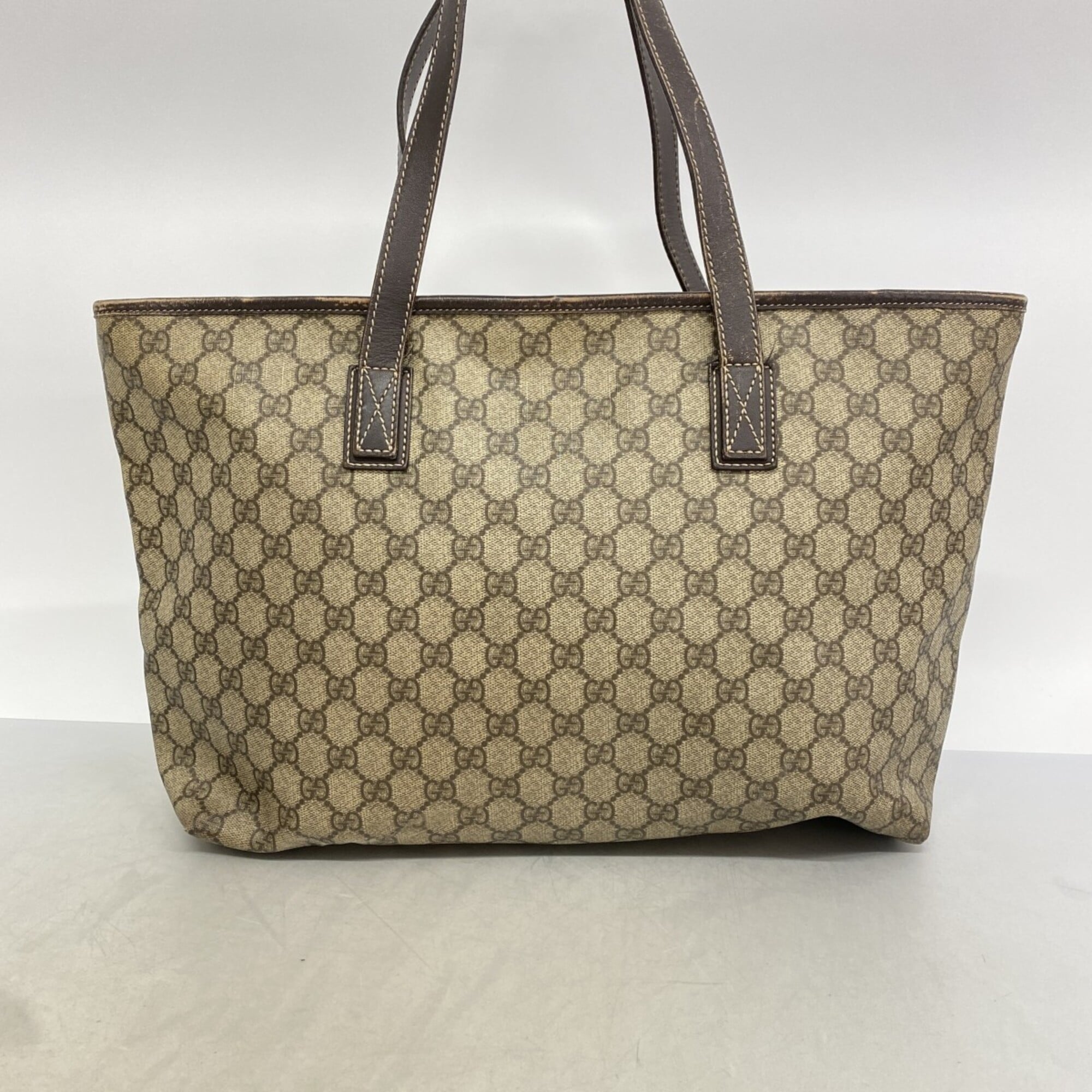 Gucci Beige Brown Pvc Tote Bag (Pre-Owned)