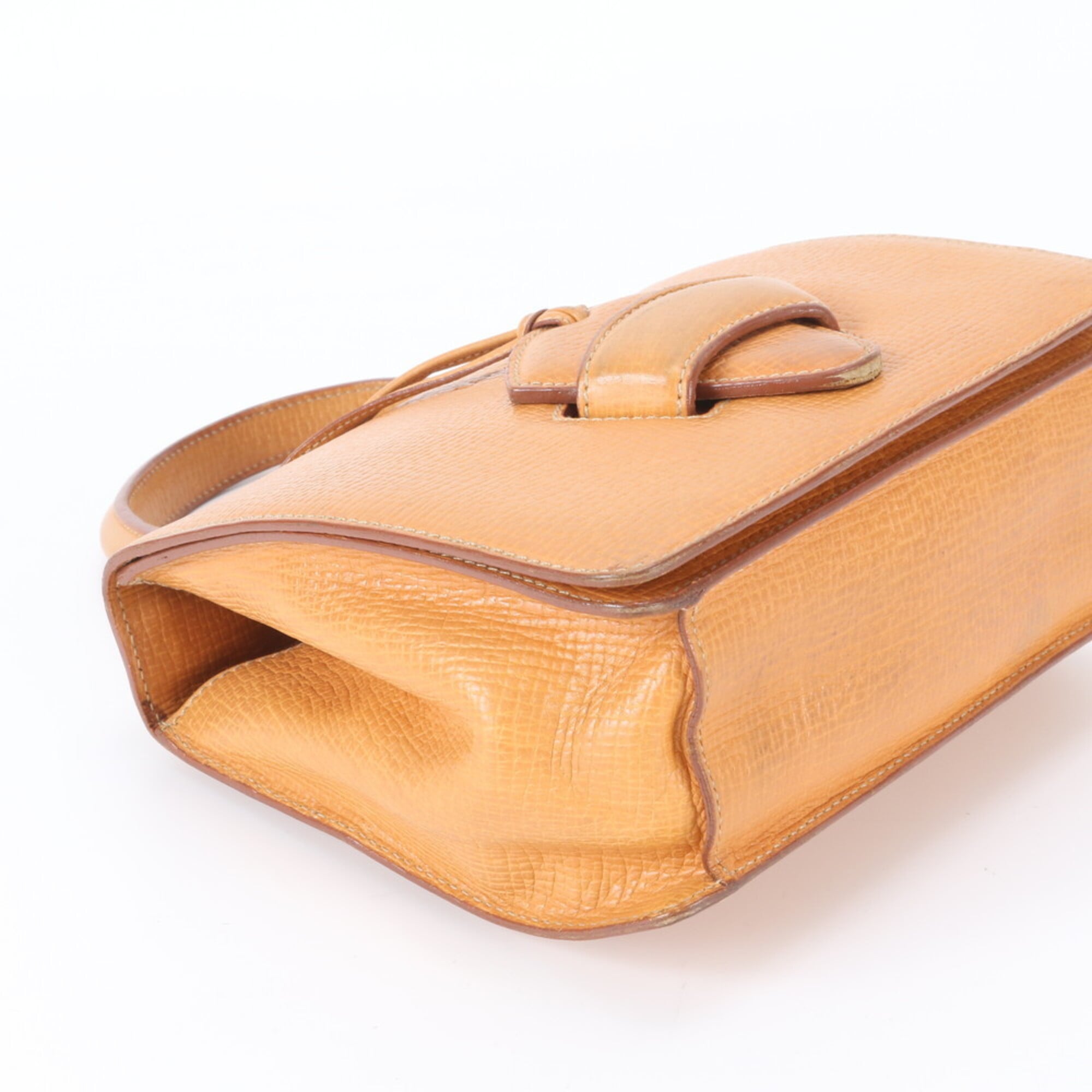 Loewe Barcelona Orange Leather Handbag Tote Bag (Pre-Owned)