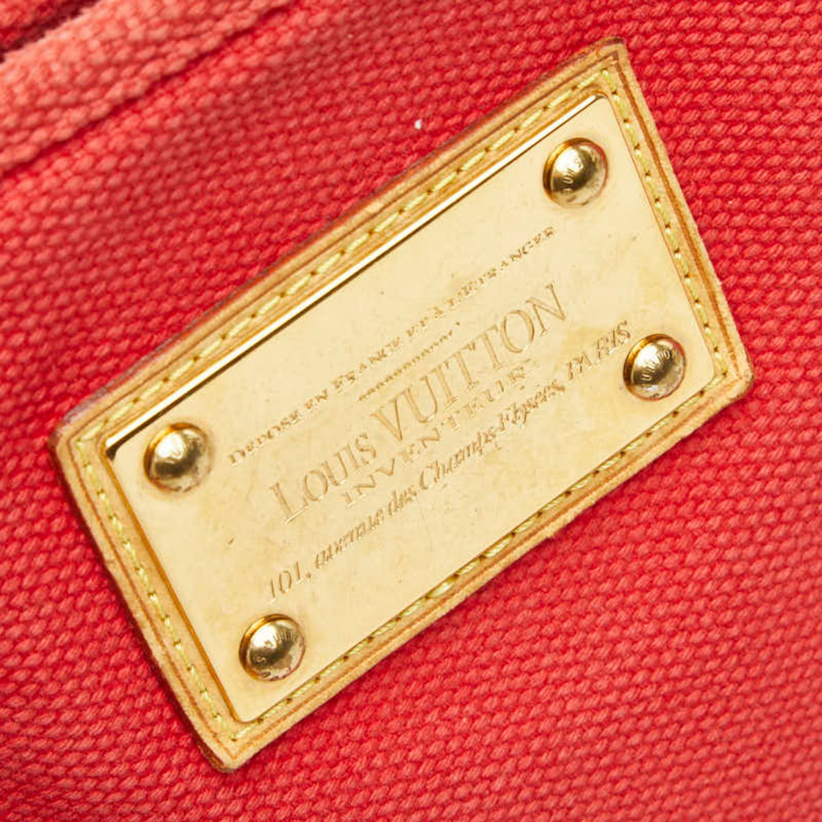 Louis Vuitton Antigua Red Color Rouge Canvas Shoulder Bag Tote Bag (Pre-Owned)