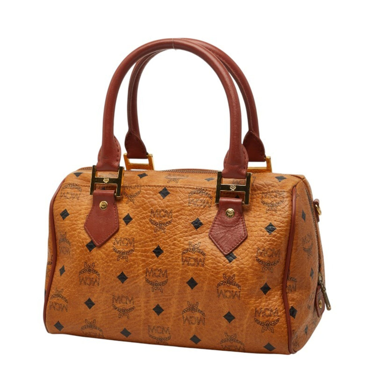 Mcm Brown Leather Handbag Shoulder Bag (Pre-Owned)