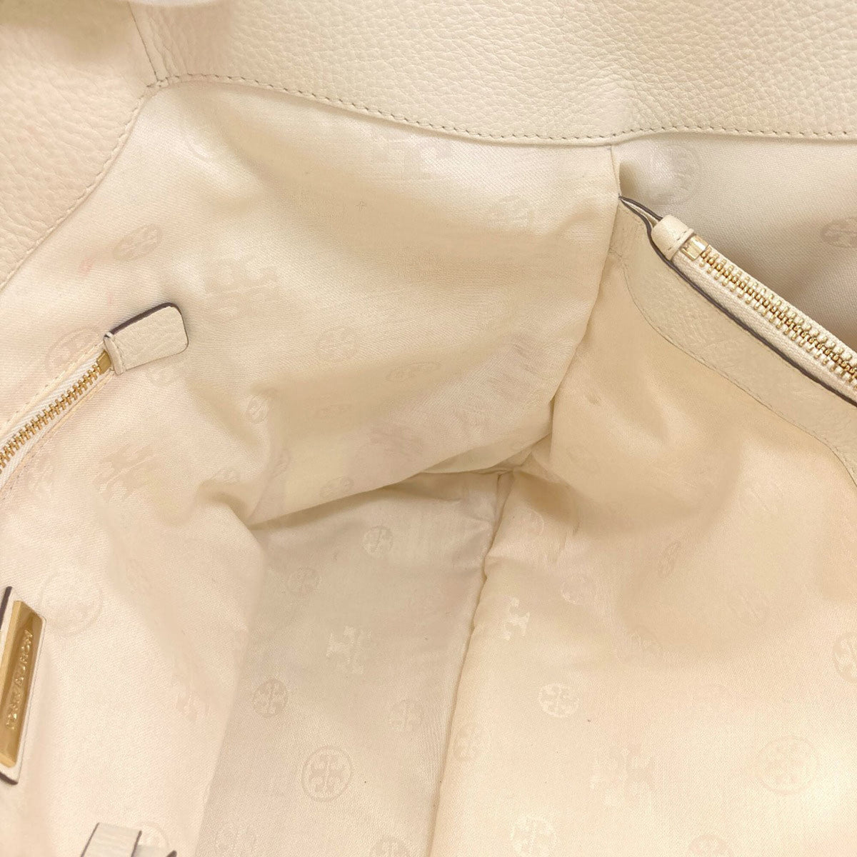 Tory Burch White Leather Tote Bag (Pre-Owned)