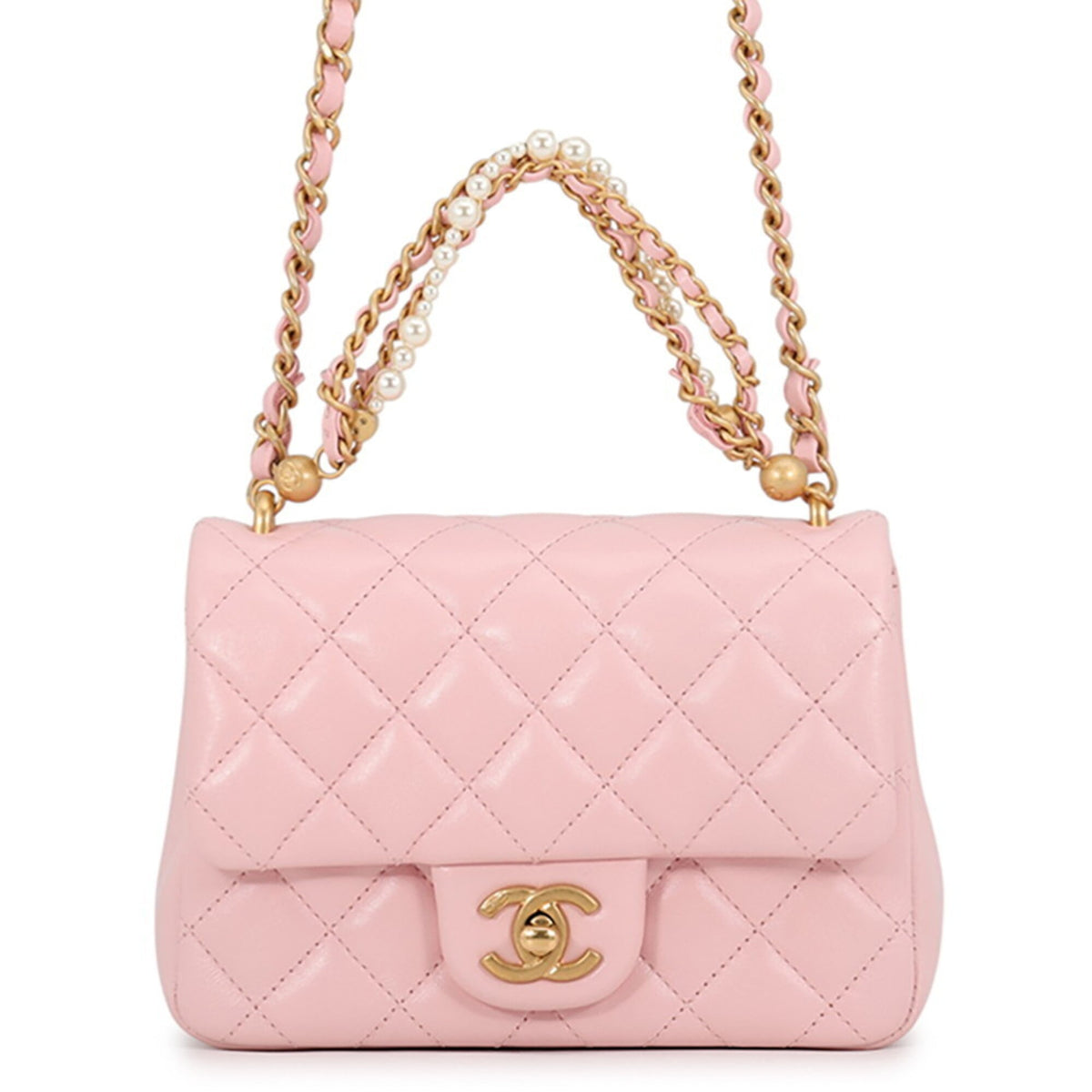 Chanel Pink Leather Shoulder Bag (Pre-Owned)