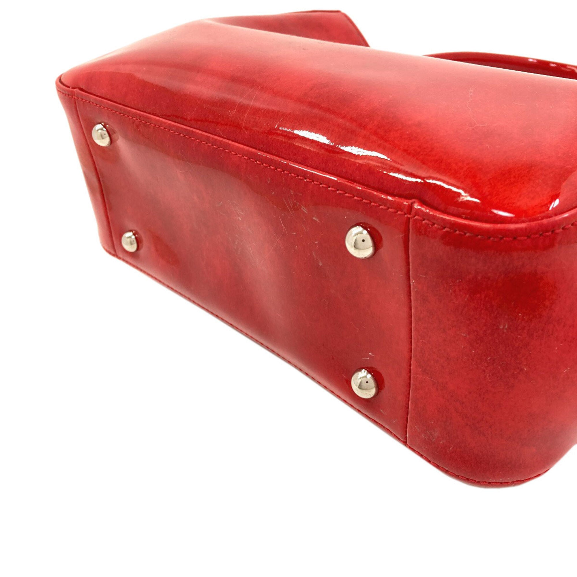 Longchamp Red Color Leather Handbag (Pre-Owned)