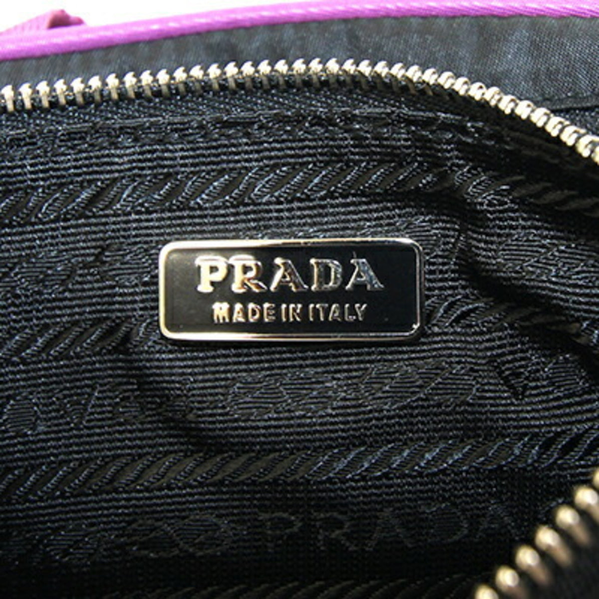 Prada Black Purple Nylon Handbag (Pre-Owned)