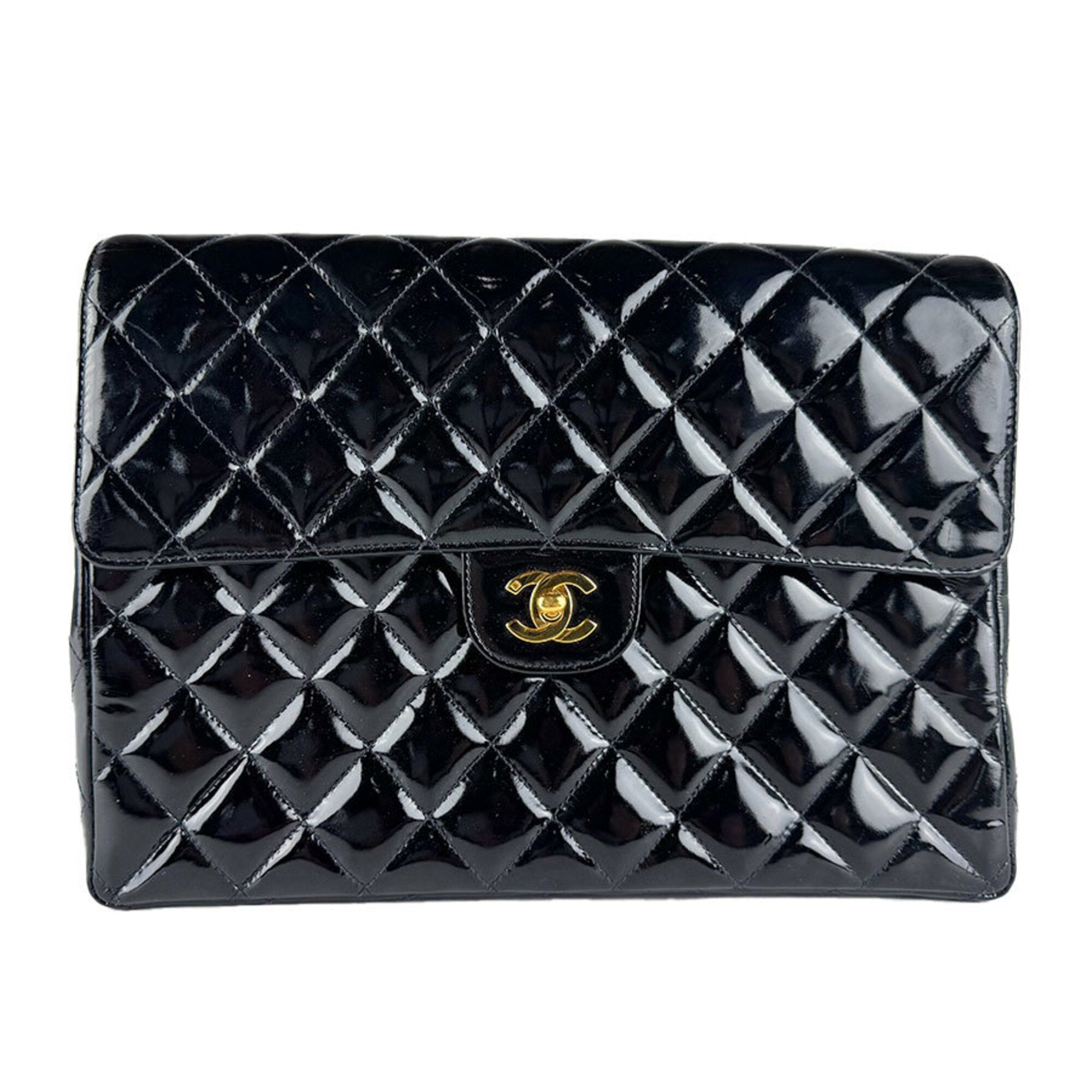 Chanel Black Patent Leather Backpack (Pre-Owned)