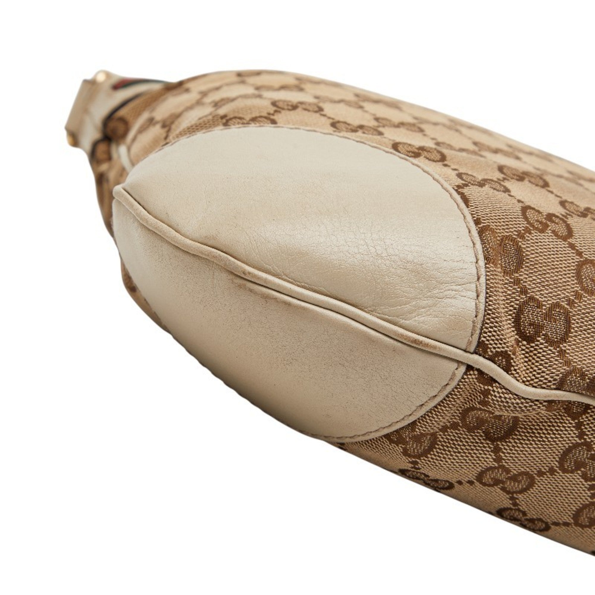 Gucci Beige Multi-Color Canvas Leather Pochette Shoulder Bag (Pre-Owned)
