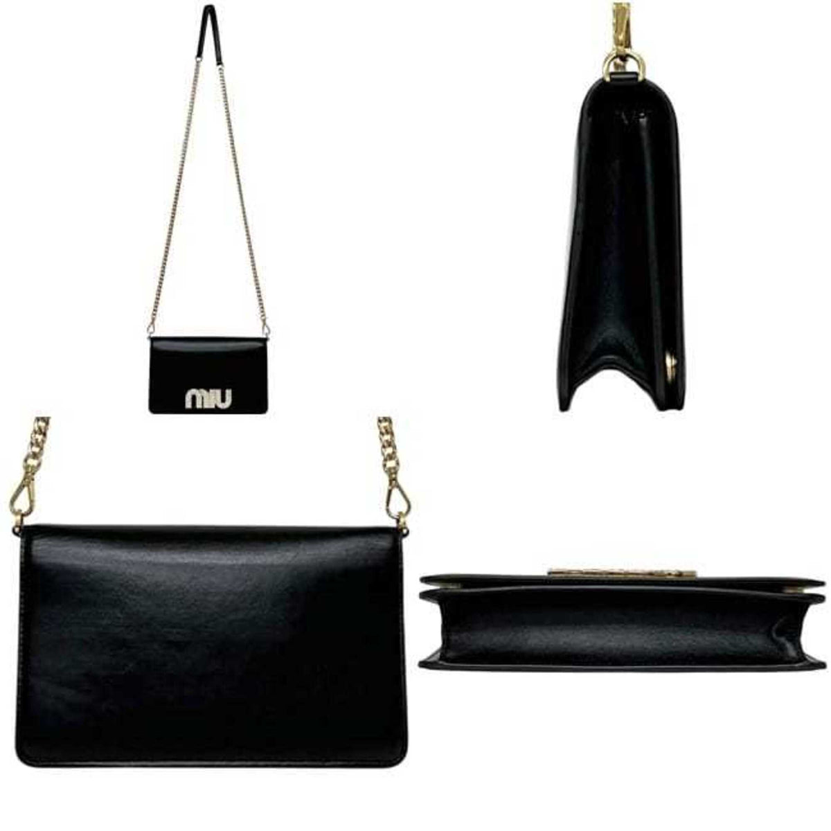 Miu Miu Black Leather Shoulder Bag (Pre-Owned)