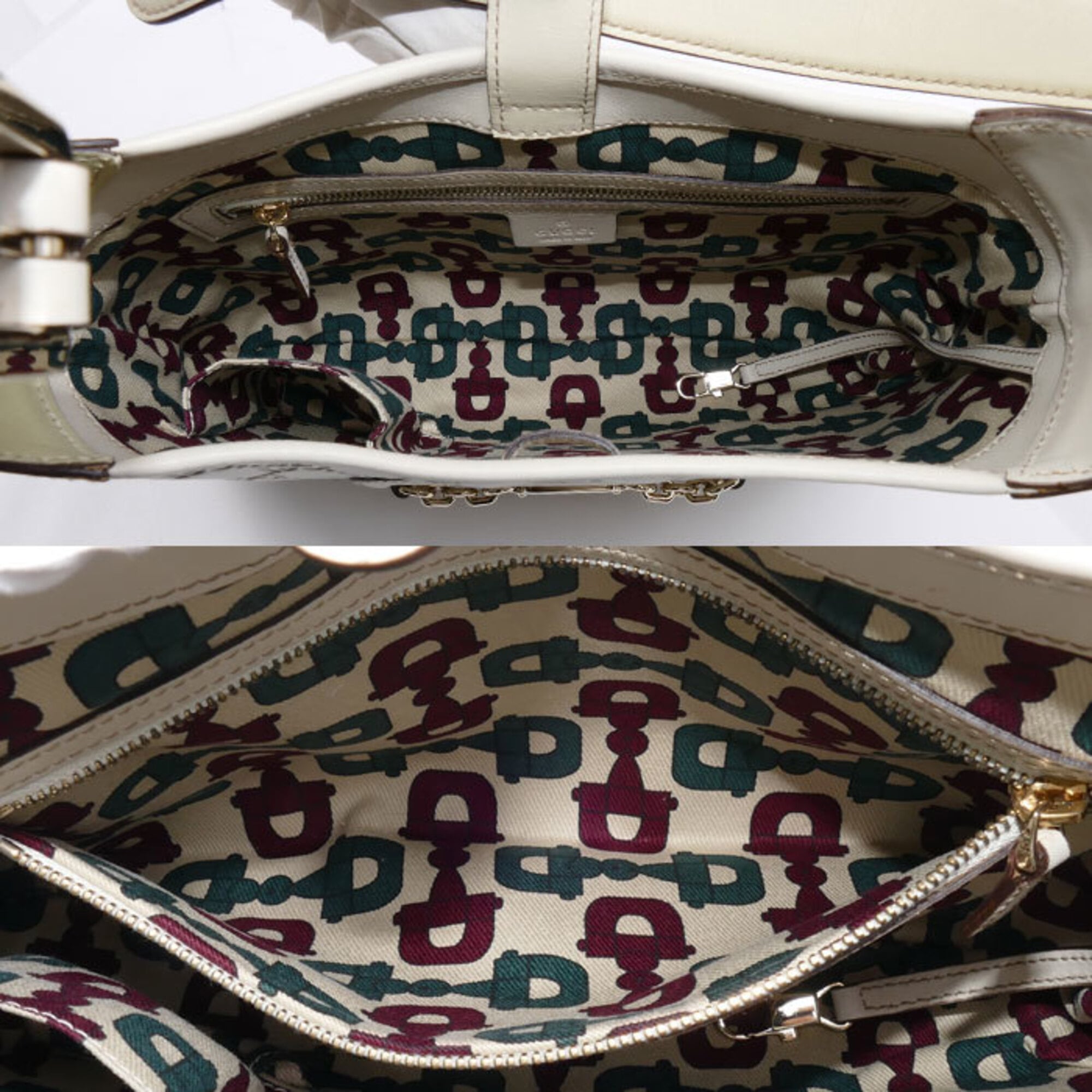 Gucci White Leather Shoulder Bag (Pre-Owned)