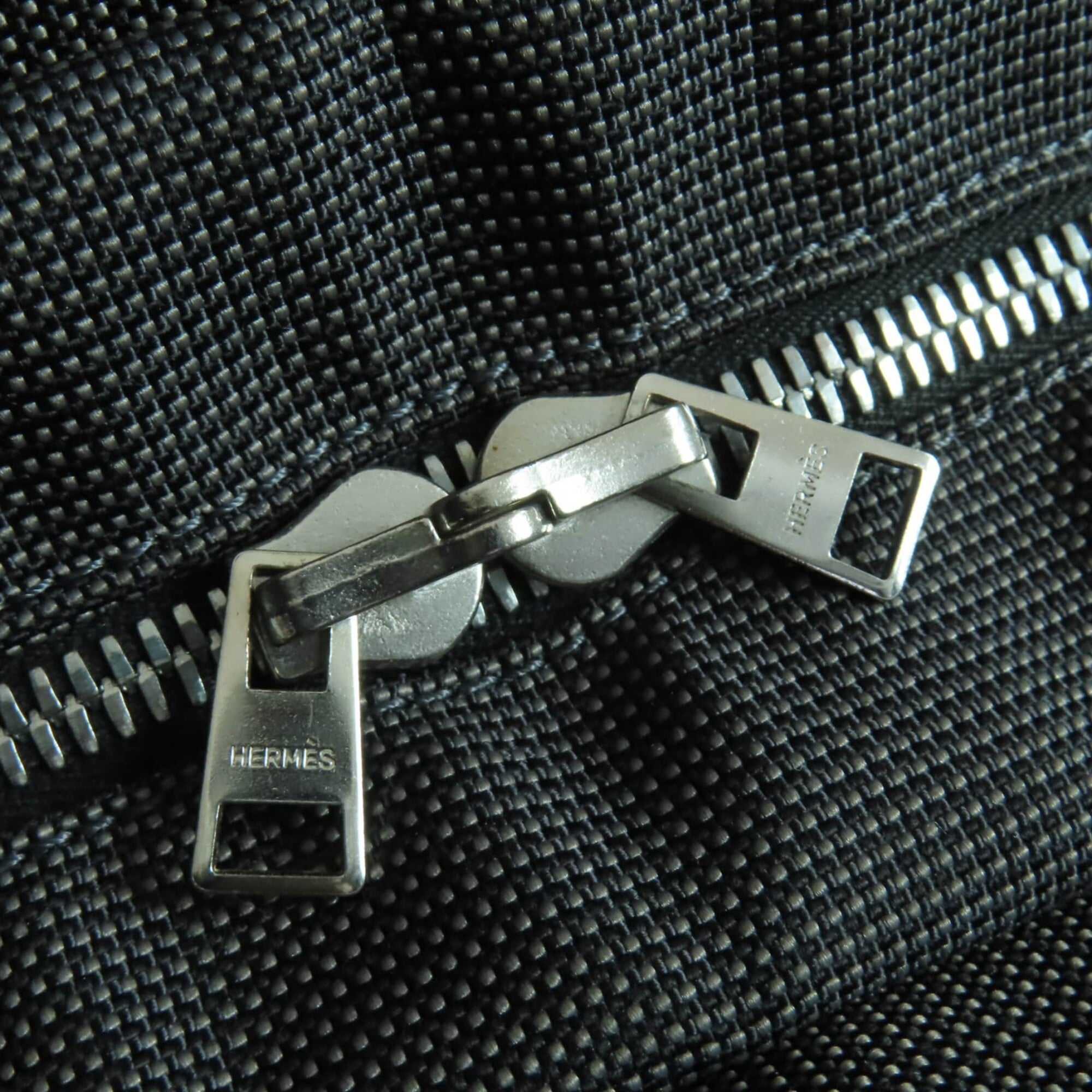 Hermes Her Line Gray Polyamide Polyester Handbag Tote Bag (Pre-Owned)