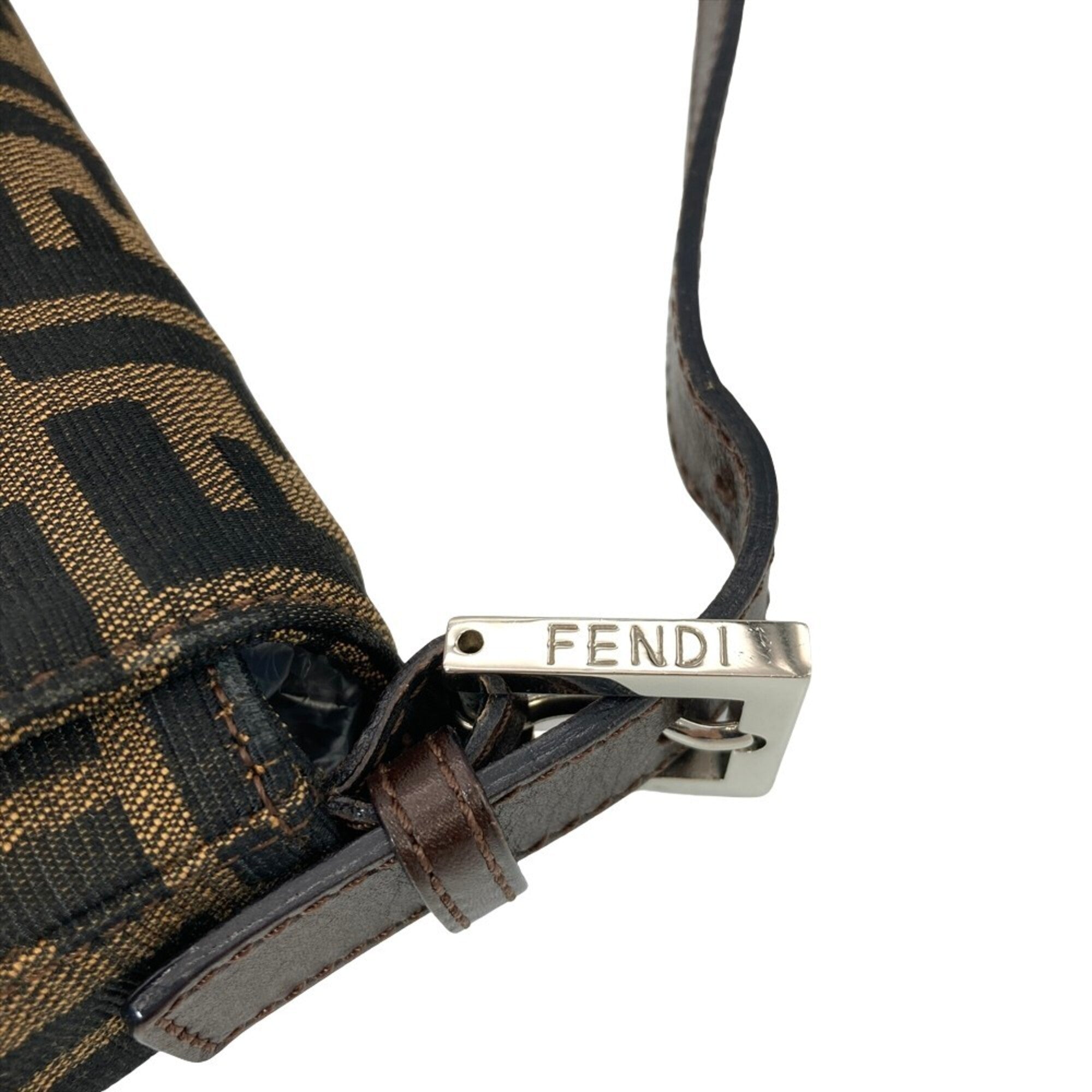 Fendi Brown Canvas Shoulder Bag (Pre-Owned)