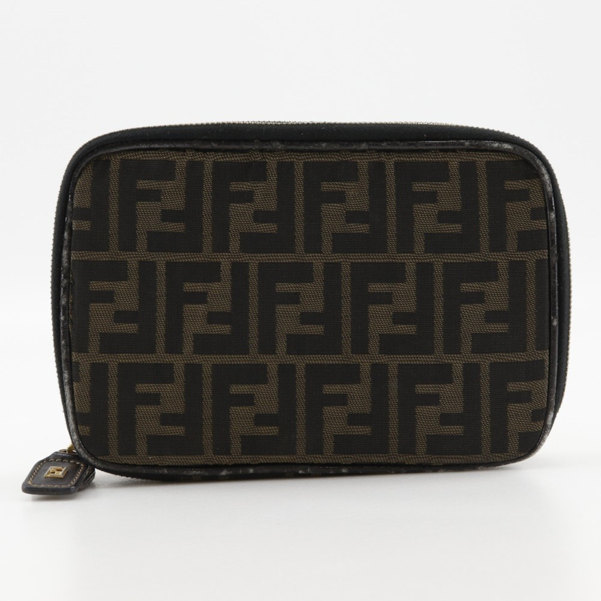 Fendi Brown Nylon Canvas Pouch (Pre-Owned)