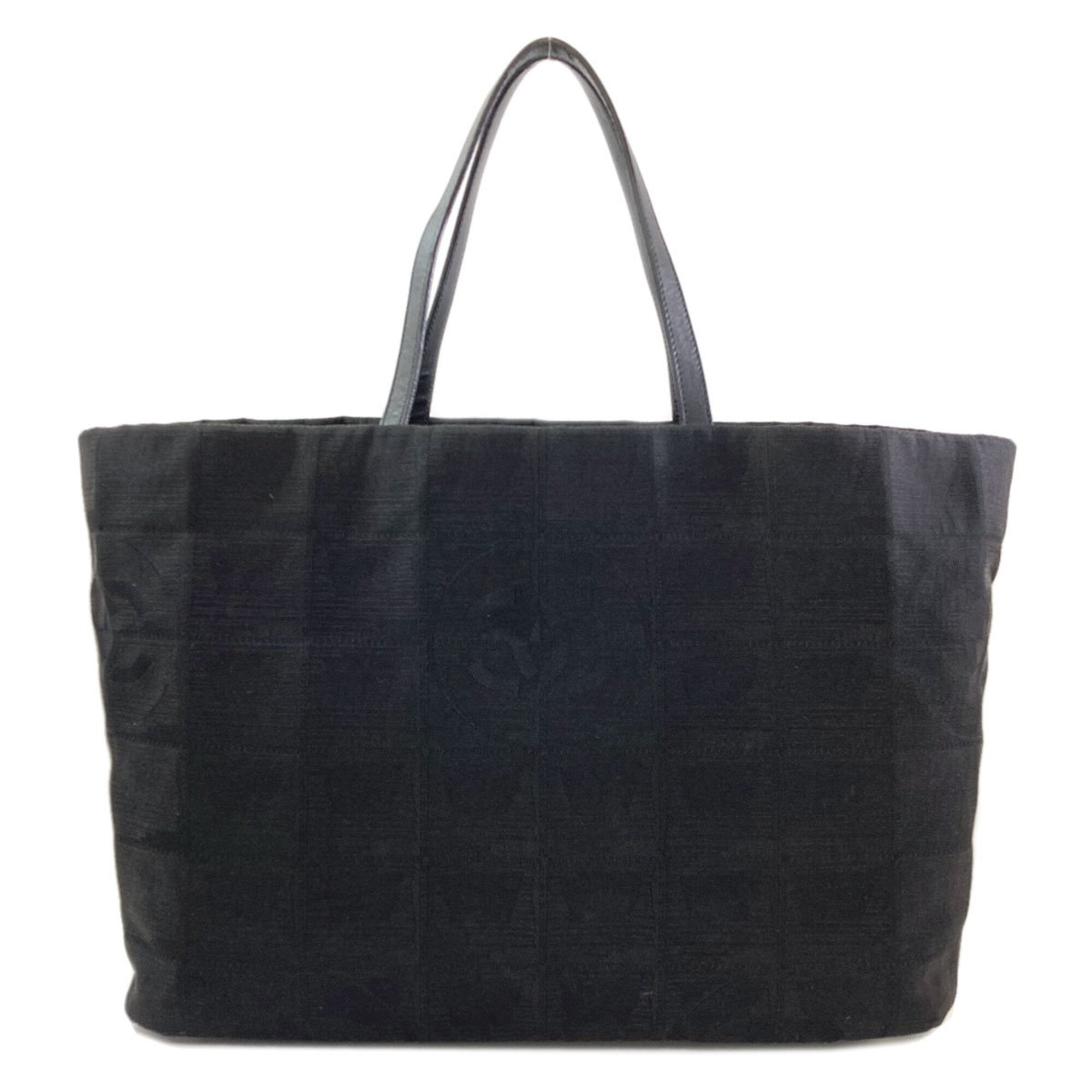 Chanel Black Nylon Jacquard Tote Bag (Pre-Owned)