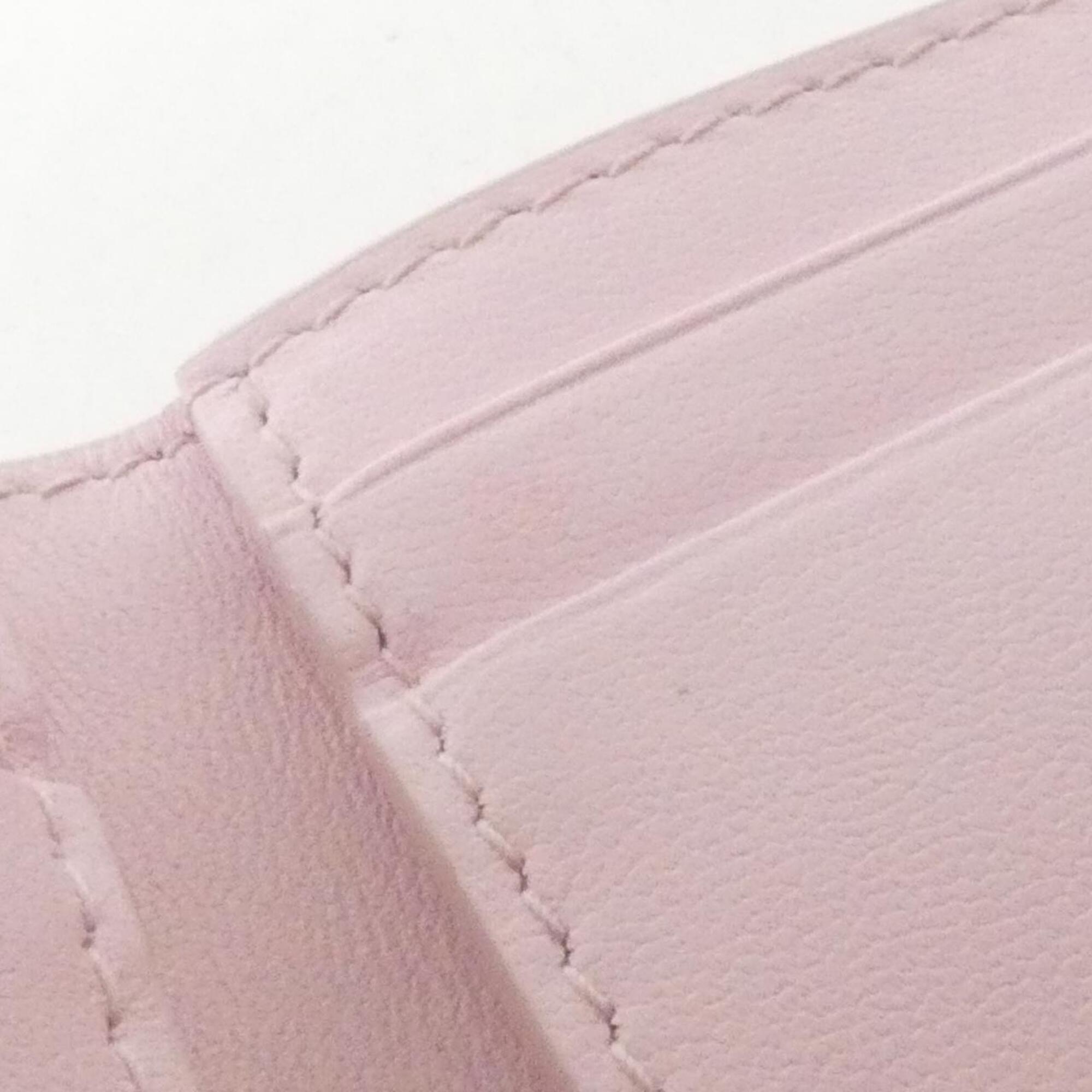 Christian Dior Pink Canvas Wallet (Tri-Fold) (Pre-Owned)