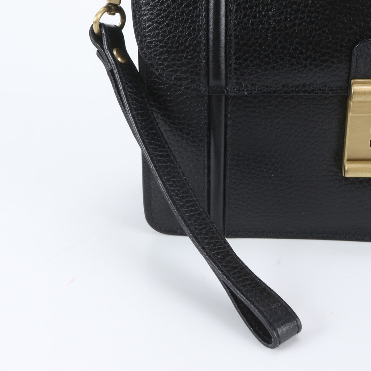 Bally Black Leather Clutch Bag Pouch (Pre-Owned)