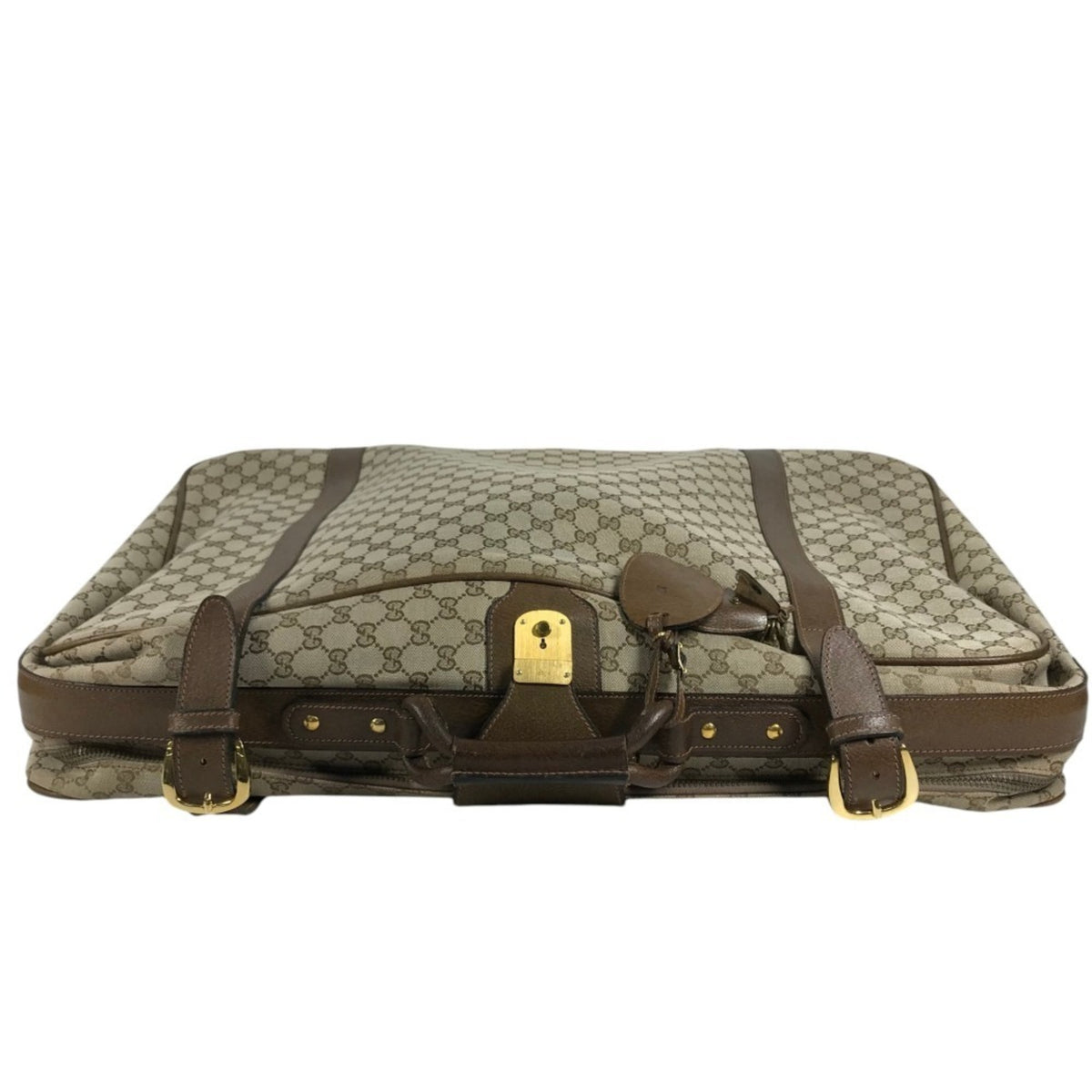 Gucci Beige Gg Supreme Leather Boston Bag (Pre-Owned)
