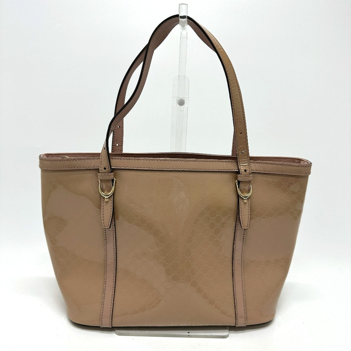 Gucci Beige Patent Leather Tote Bag (Pre-Owned)