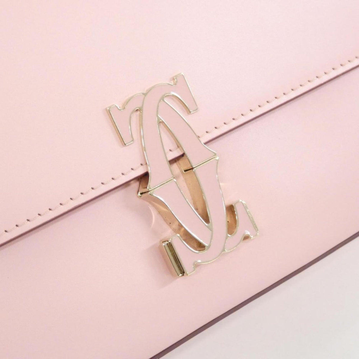 Cartier Pink Leather Shoulder Bag (Pre-Owned)