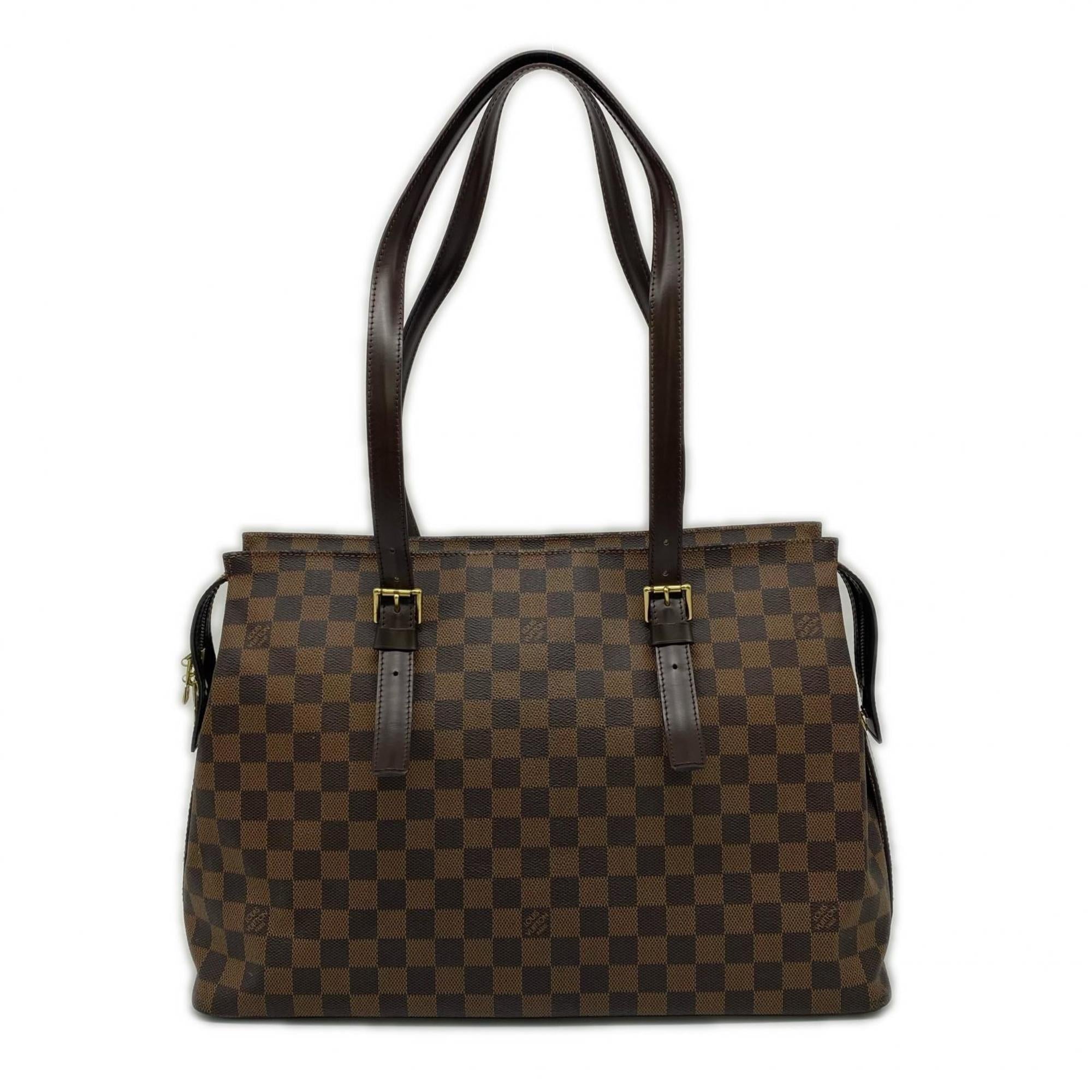 Louis Vuitton Damier Brown Coated Canvas Leather Handbag (Pre-Owned)