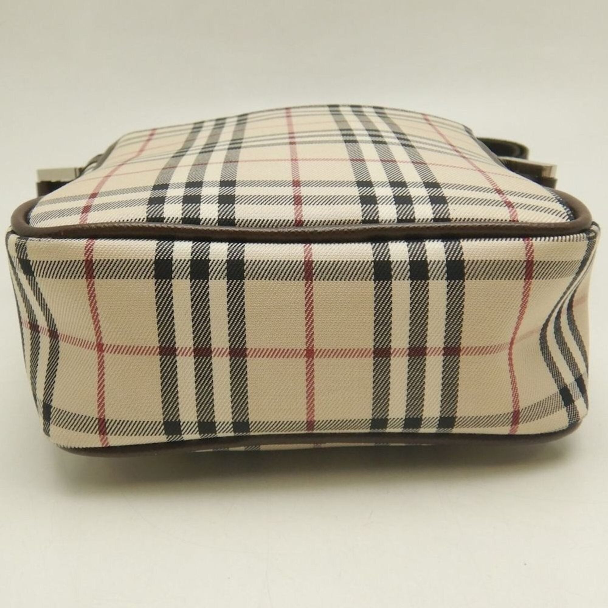 Burberry Brown Canvas Leather Shoulder Bag (Pre-Owned)