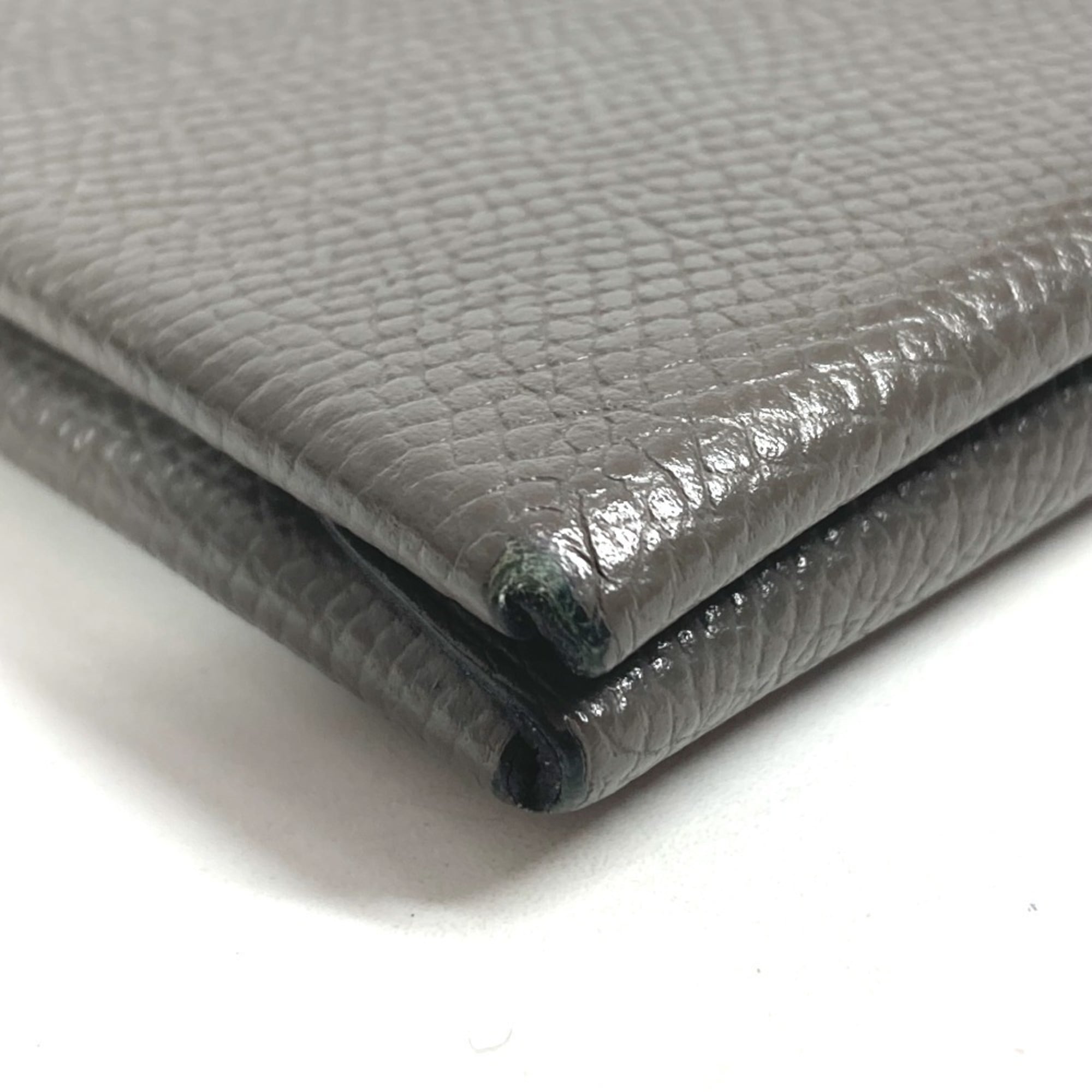 Hermes Gray Chevre Leather Wallet (Bi-Fold) (Pre-Owned)